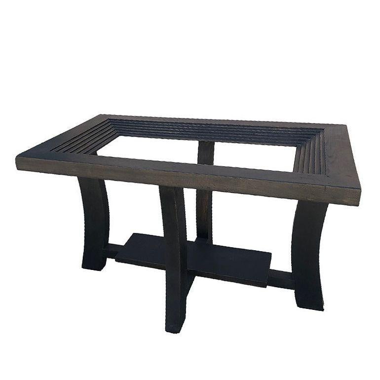Mid-Century Modern Table d'appoint à gradins noire Paul Frankl pour Brown Saltman en vente