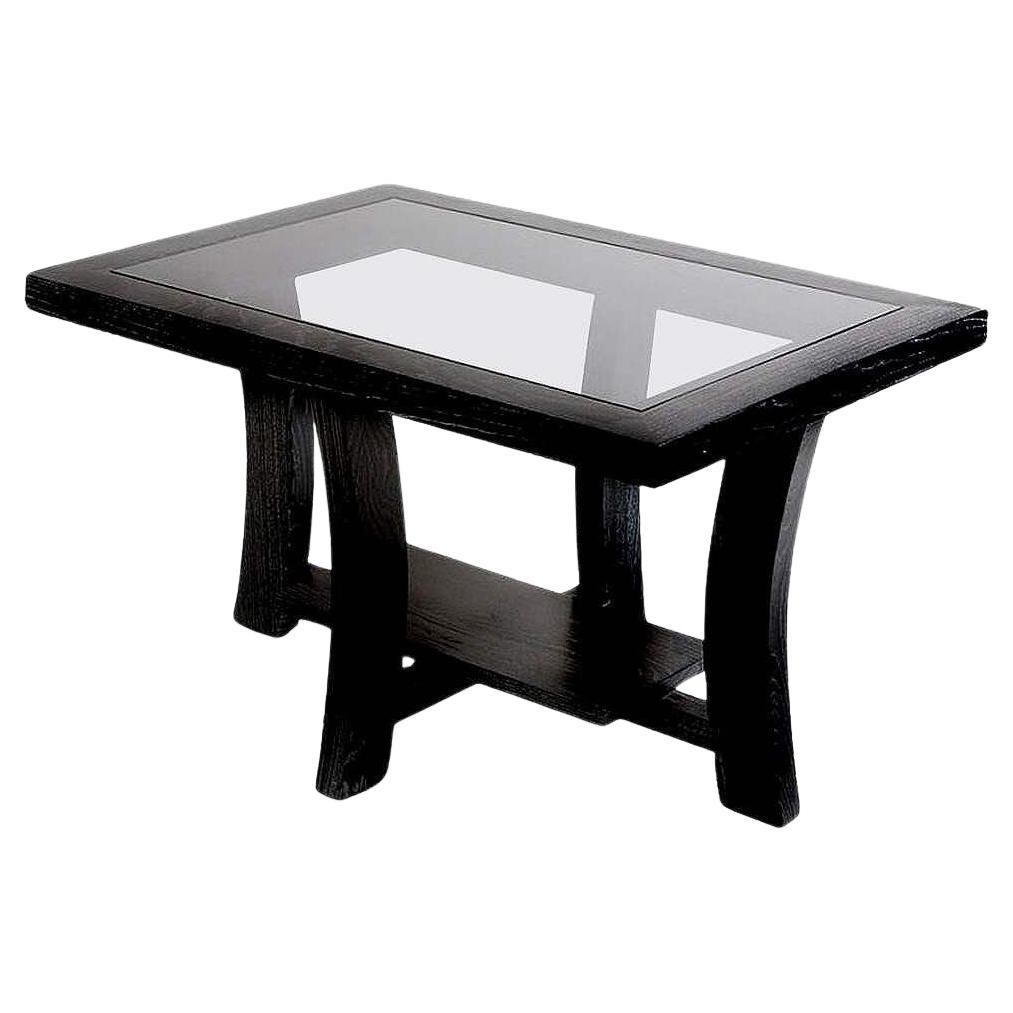 Paul Frankl Black Stepped Side Table for Brown Saltman