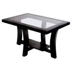 Paul Frankl Black Stepped Side Table for Brown Saltman