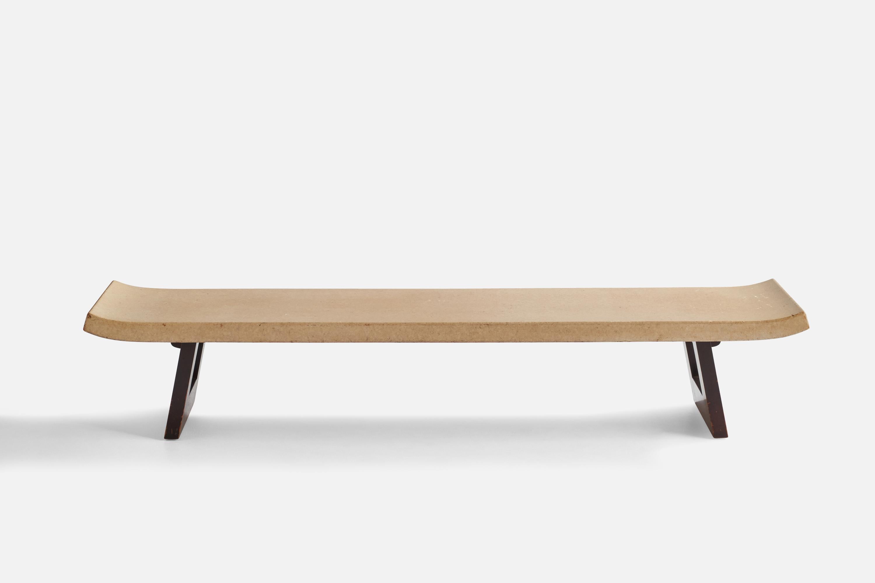 Mid-Century Modern Paul Frankl, Coffee Table, Cork, Mahogany, USA, 1950s For Sale