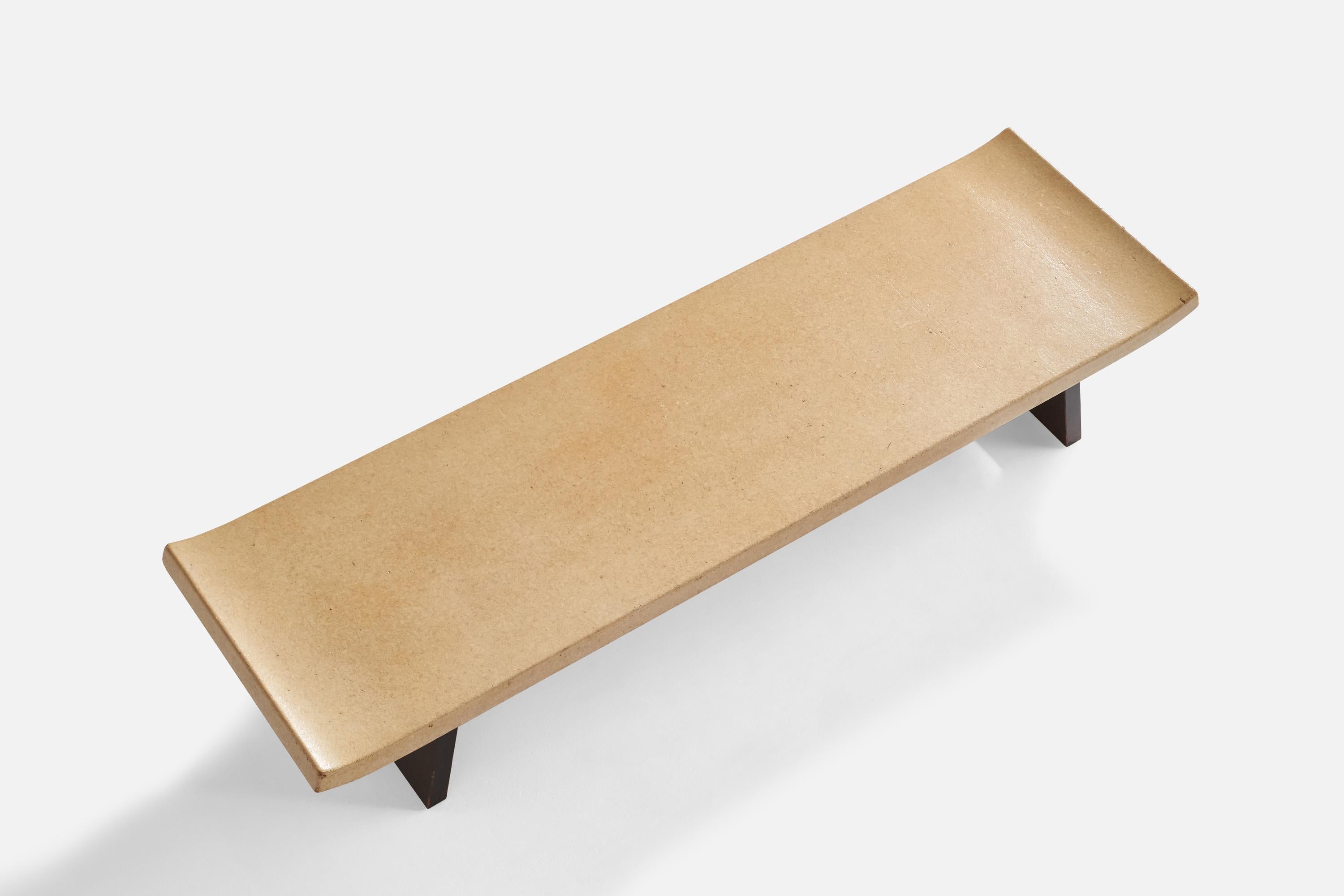 Mid-20th Century Paul Frankl, Coffee Table, Cork, Mahogany, USA, 1950s For Sale