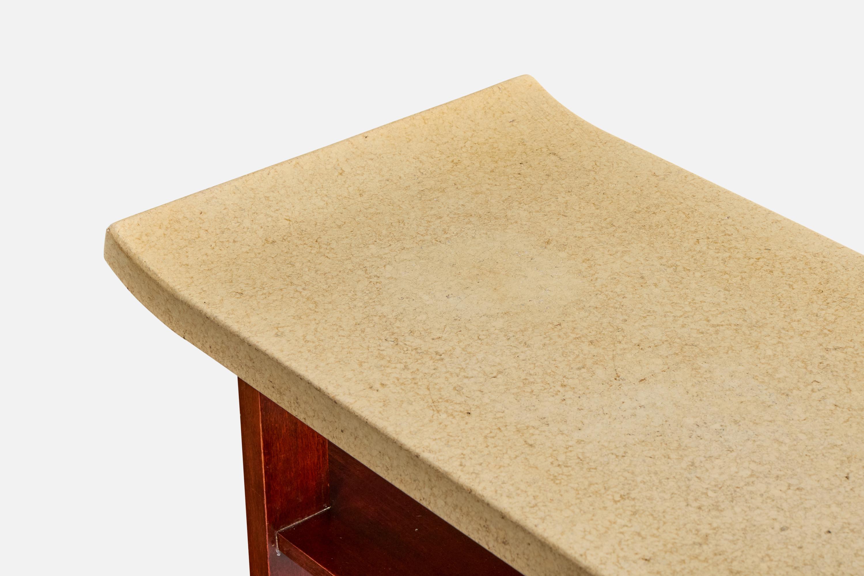 Milieu du XXe siècle Paul Frankl, Console Table, Mahogany, Cork, USA, 1950s en vente