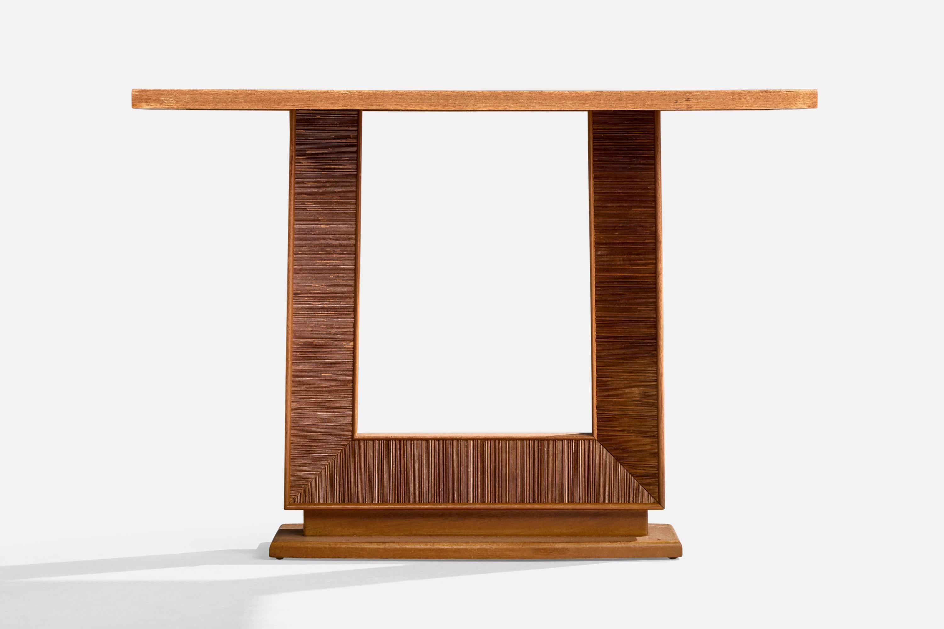 Américain Paul Frankl, table console, Wood Wood, USA, années 1950 en vente