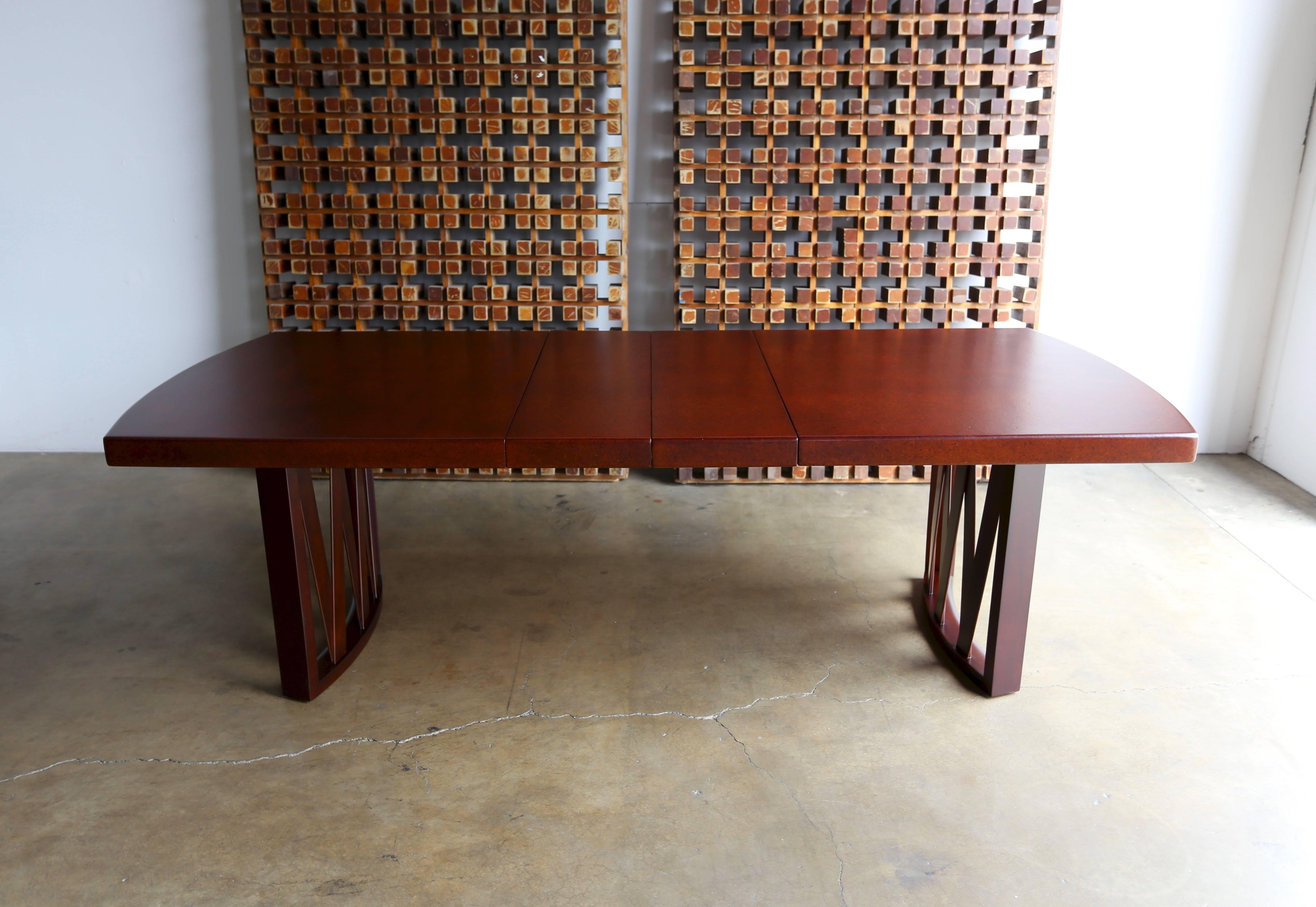 Wood Paul Frankl Cork and Mahogany Dining Table