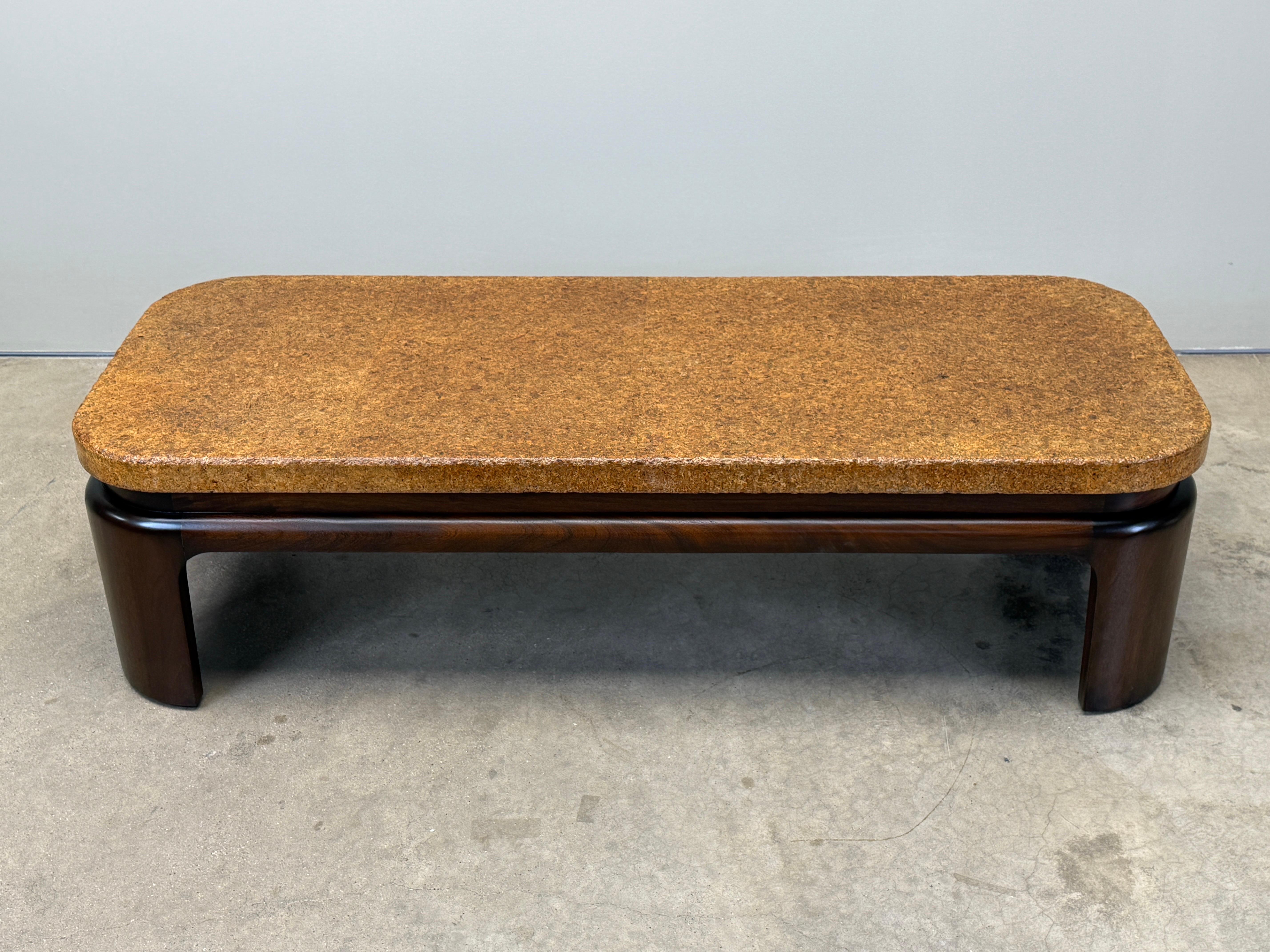 Paul Frankl Kork Couchtisch für Johnson Furniture, 1948 im Angebot 1