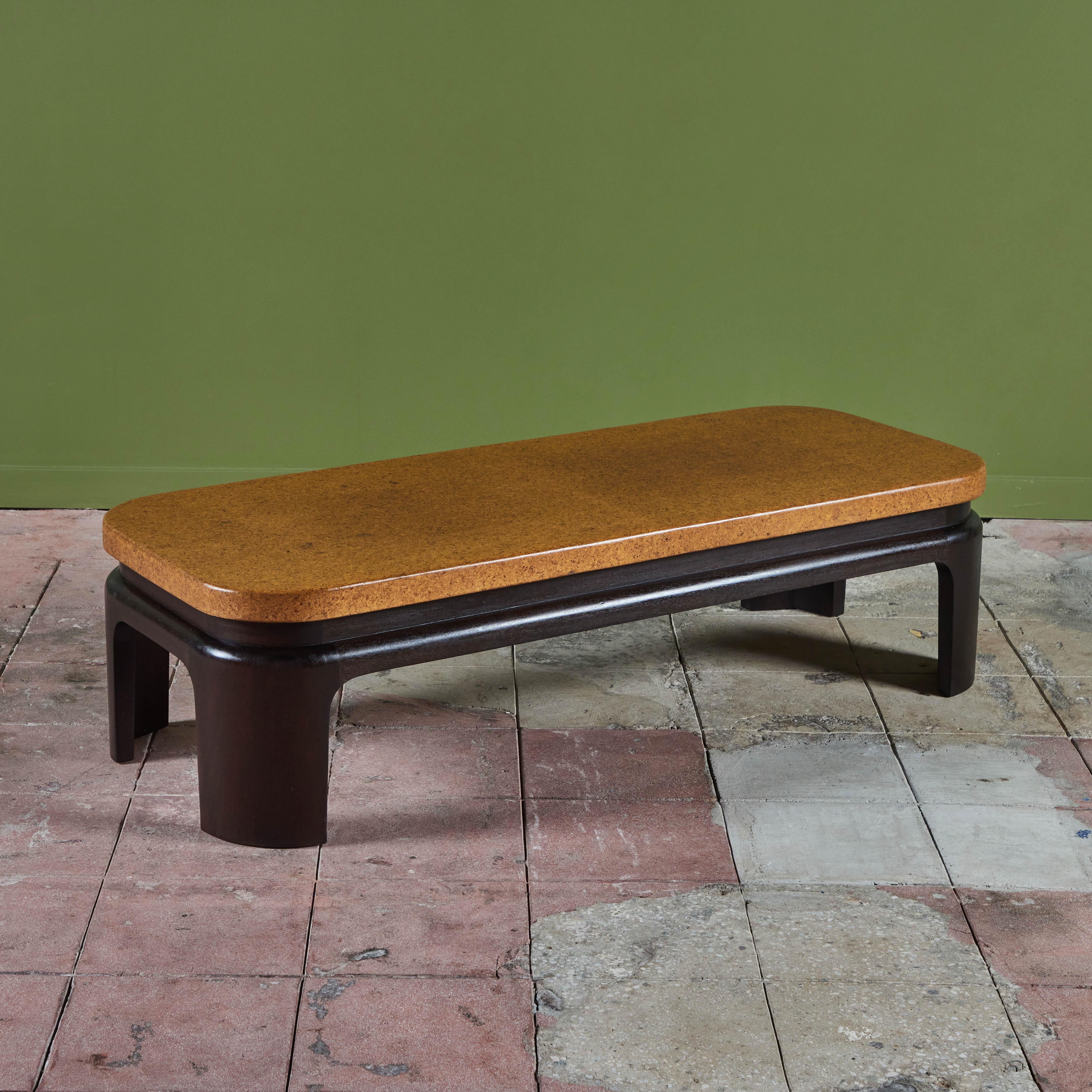 Mid-Century Modern Paul Frankl Cork Coffee Table for Johnson Furniture Co