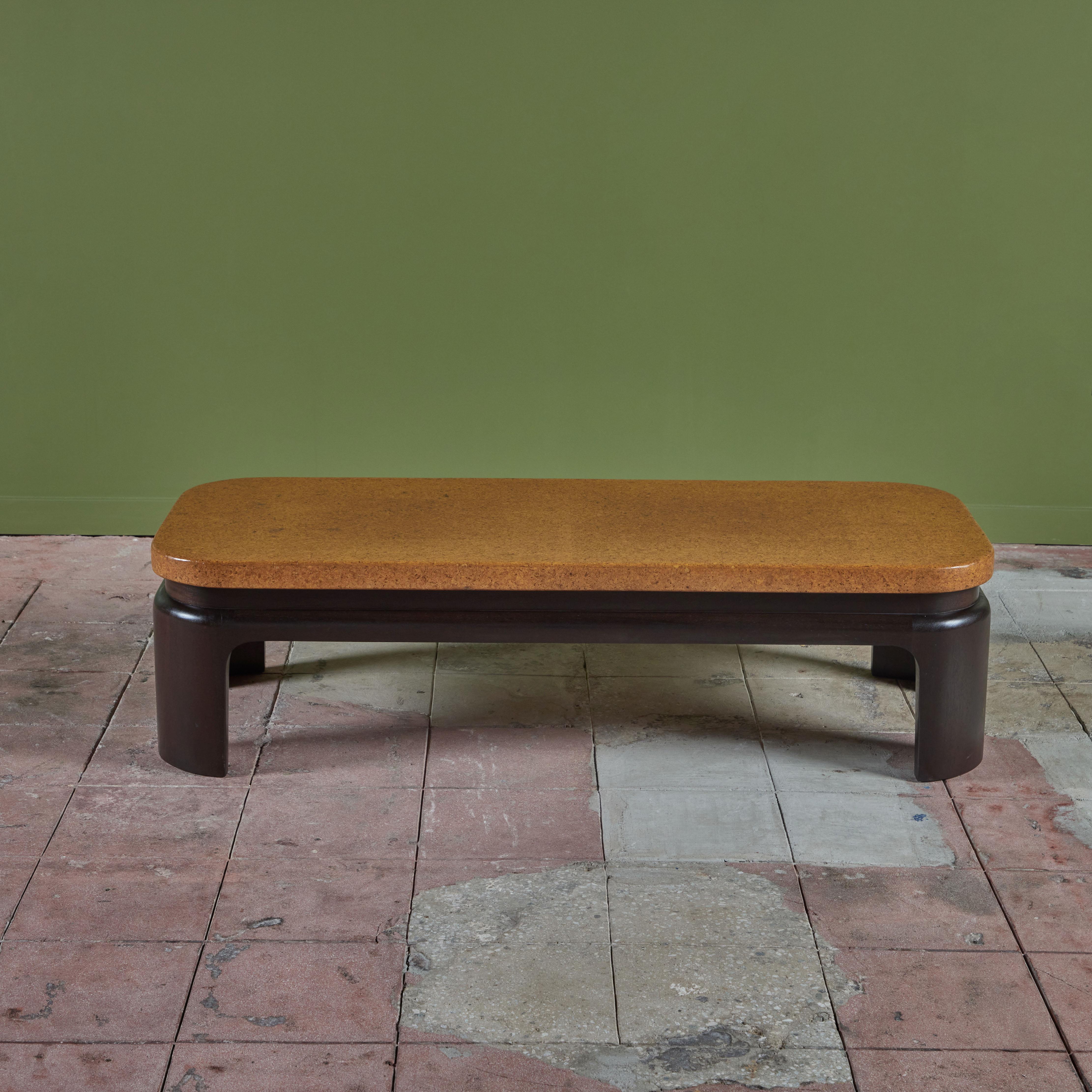Paul Frankl Cork Coffee Table for Johnson Furniture Co In Excellent Condition In Los Angeles, CA