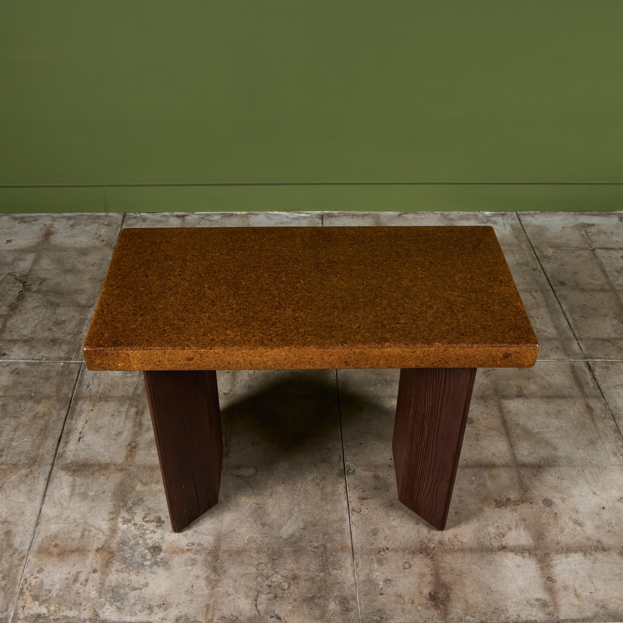 Table console en liège de Paul Frankl pour Johnson Furniture Co. en vente 2