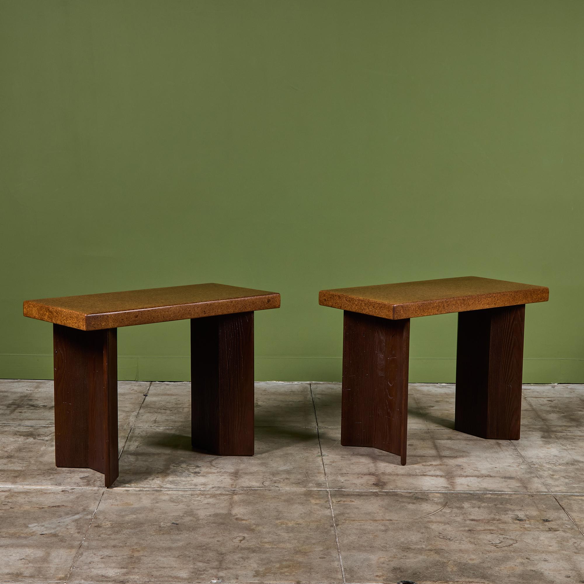 Table console en liège de Paul Frankl pour Johnson Furniture Co. en vente 4