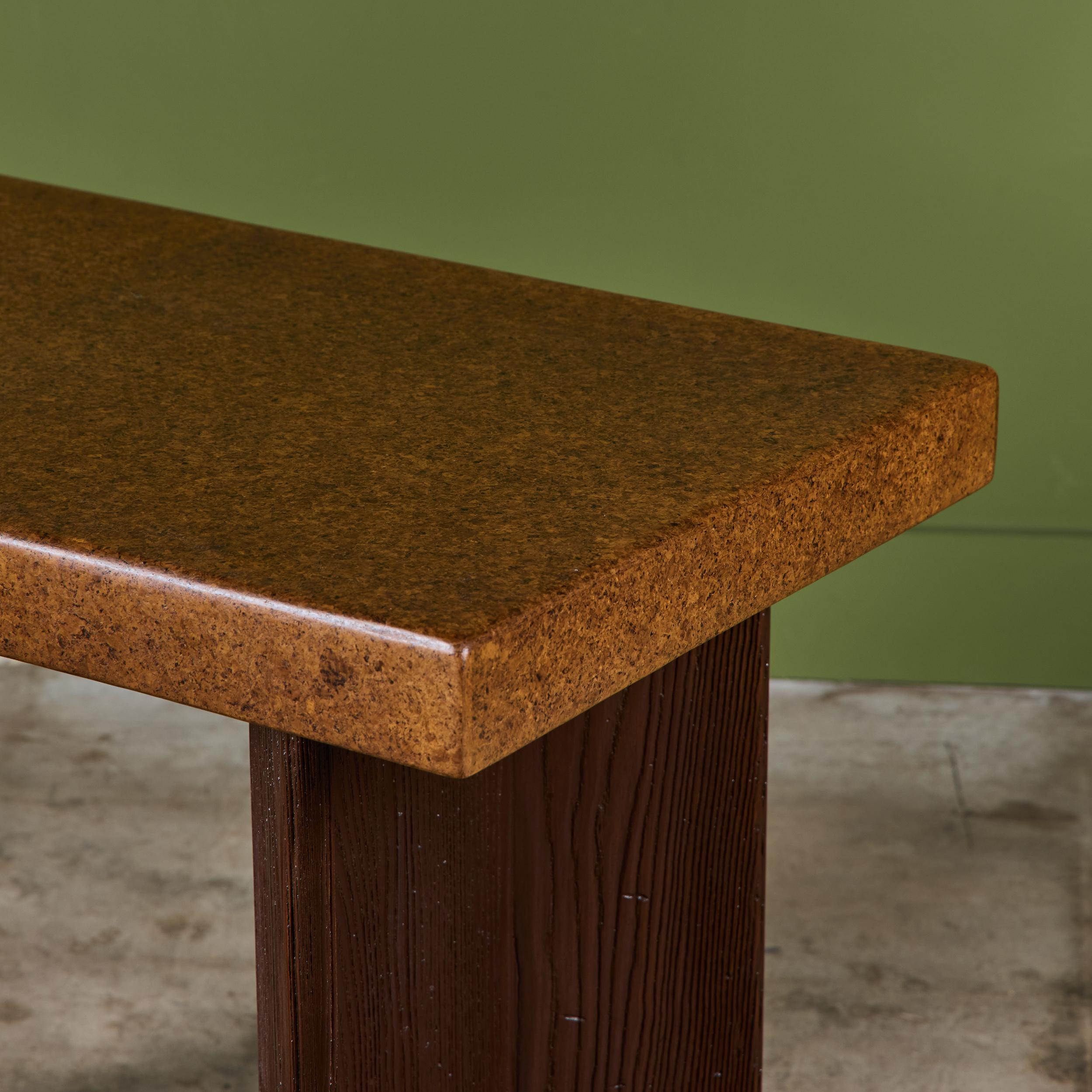 Table console en liège de Paul Frankl pour Johnson Furniture Co. en vente 5