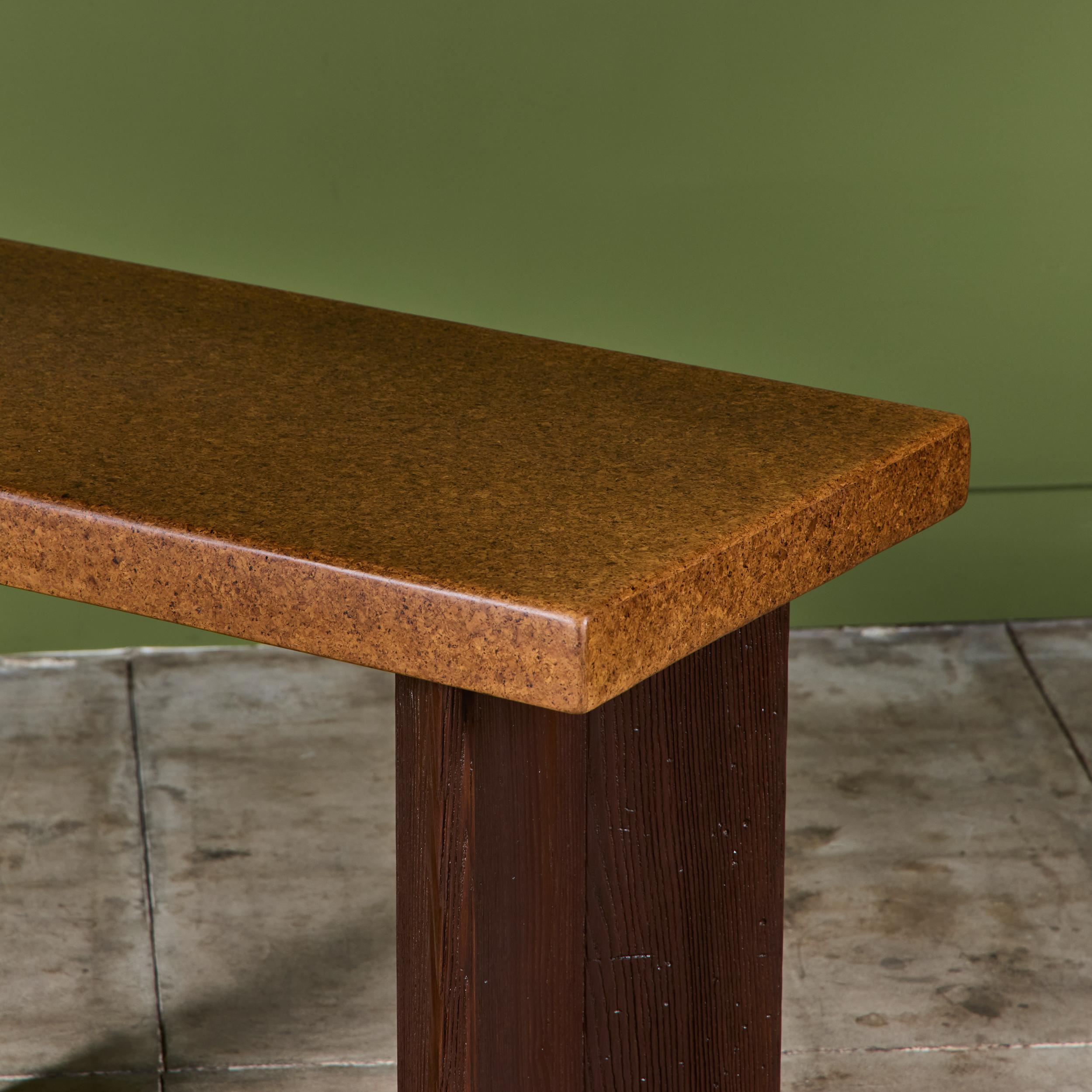 Table console en liège de Paul Frankl pour Johnson Furniture Co. en vente 6