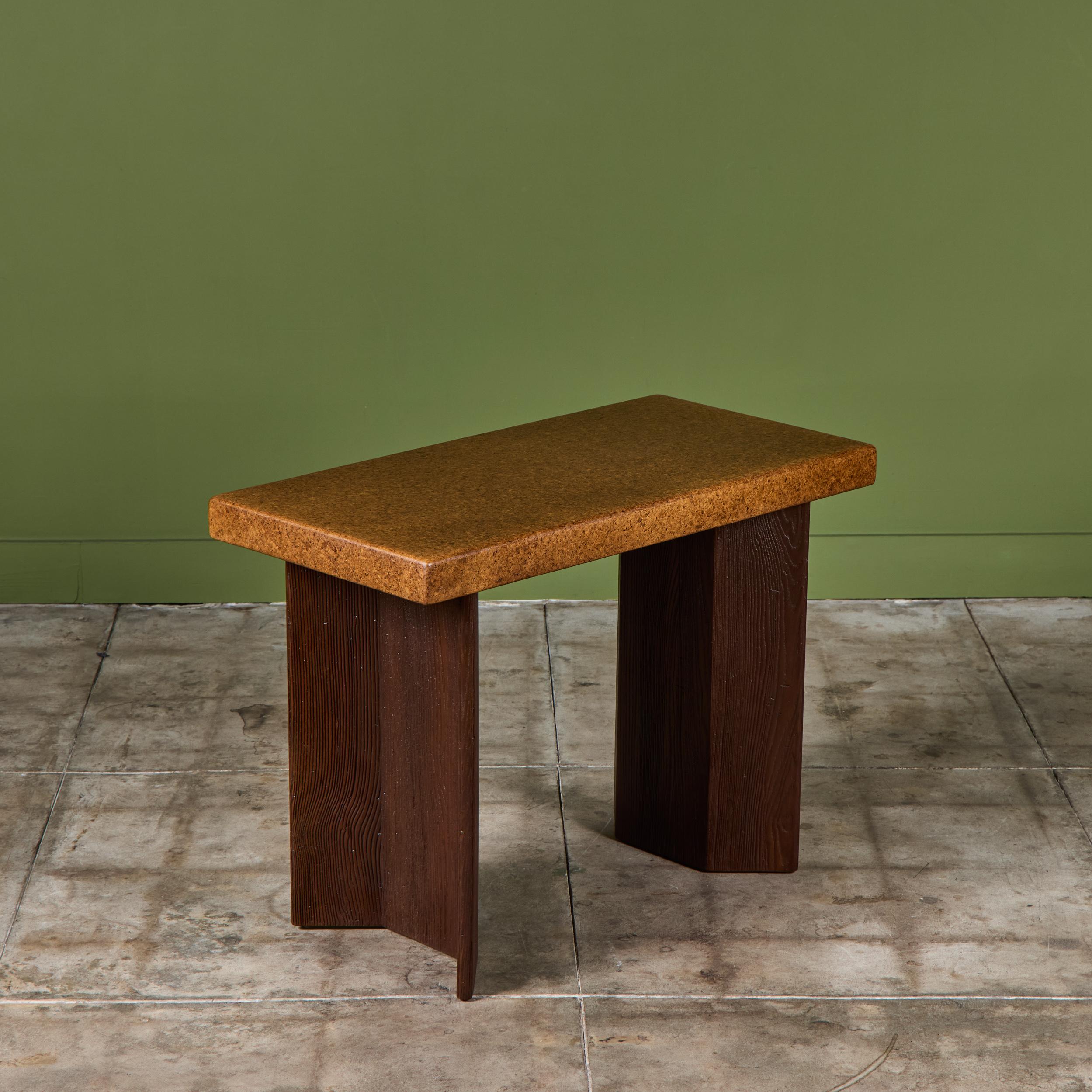 20ième siècle Table console en liège de Paul Frankl pour Johnson Furniture Co. en vente