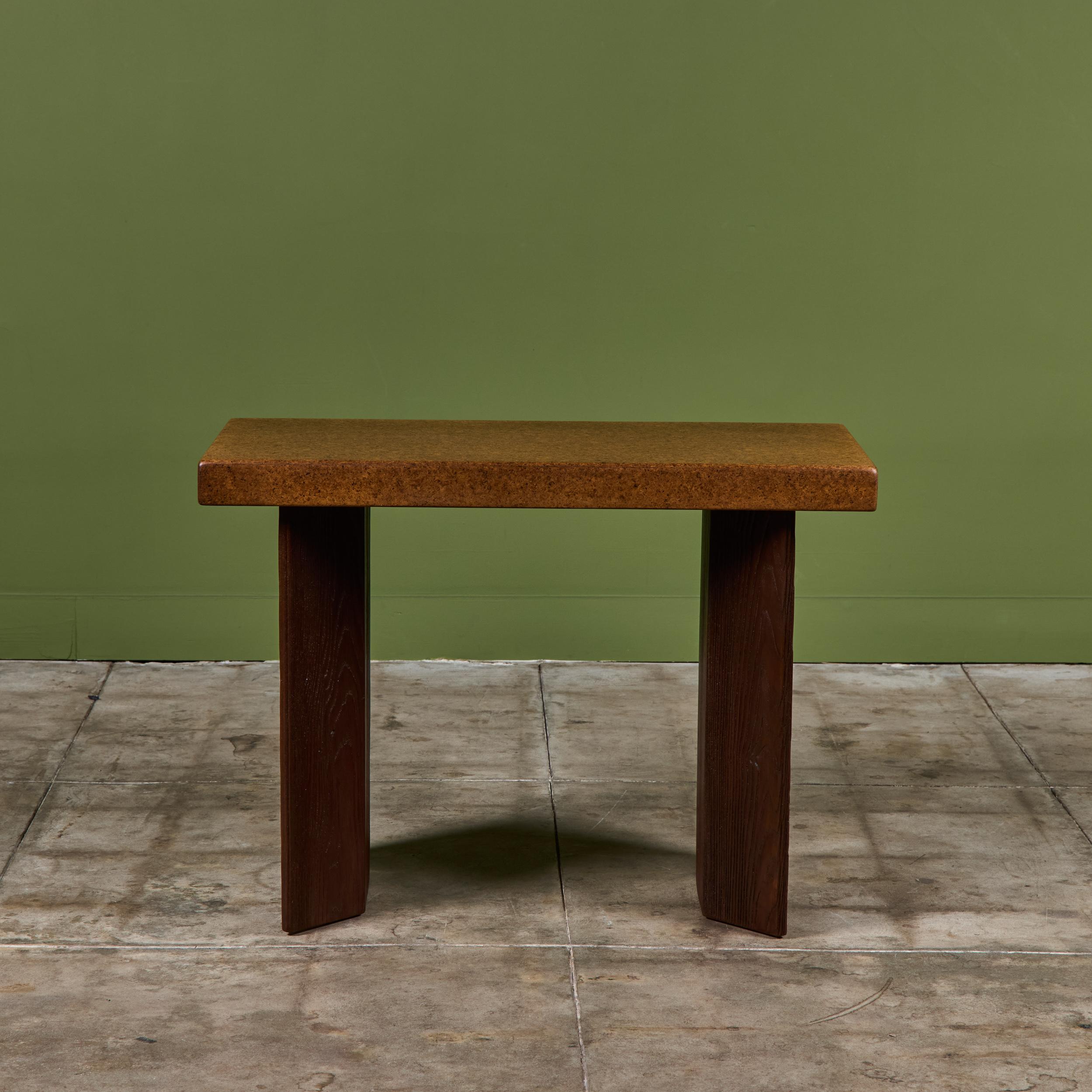 Table console en liège de Paul Frankl pour Johnson Furniture Co. en vente 1