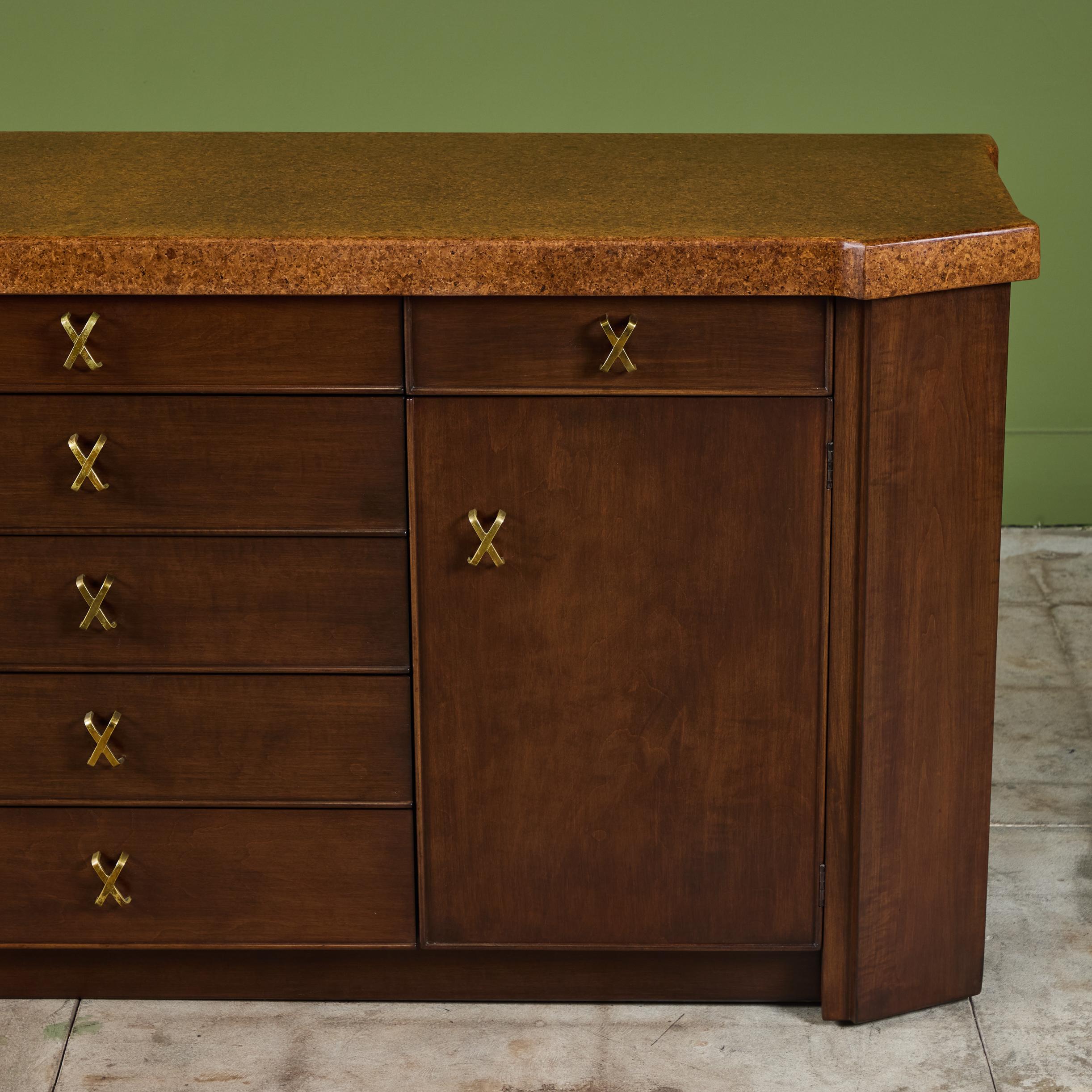 Credenza de corcho Paul Frankl para Johnson Furniture Co. en venta 5
