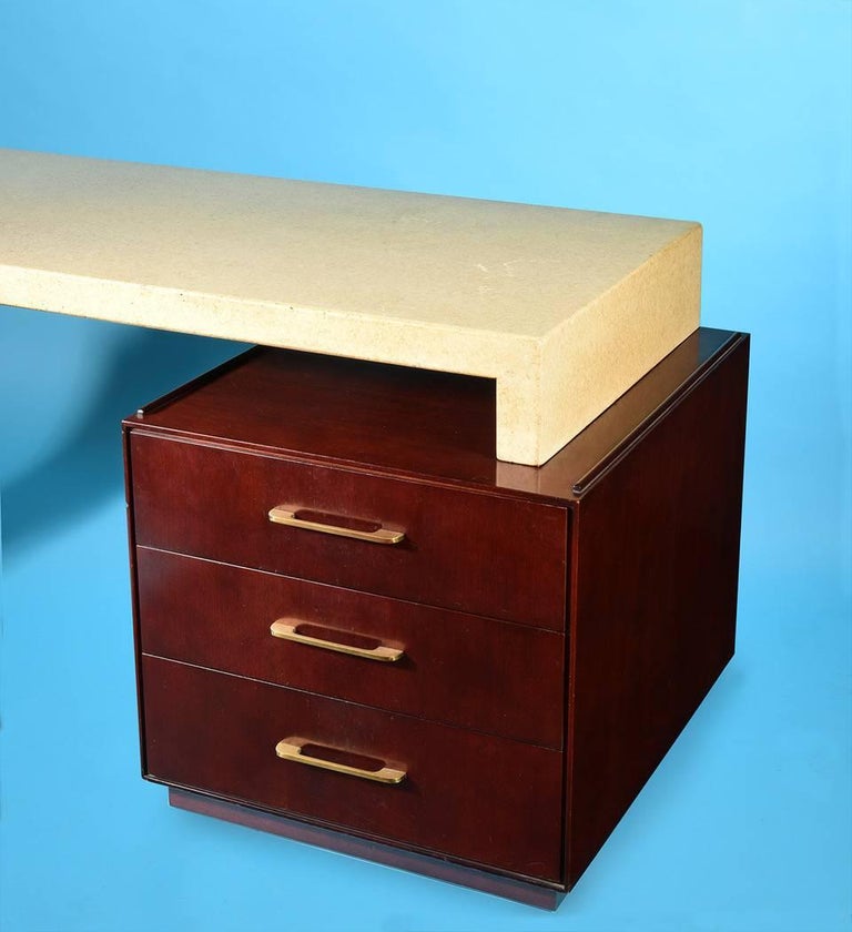 Paul Frankl Cork Desk for Johnson Furniture, 1950s For Sale at 1stdibs