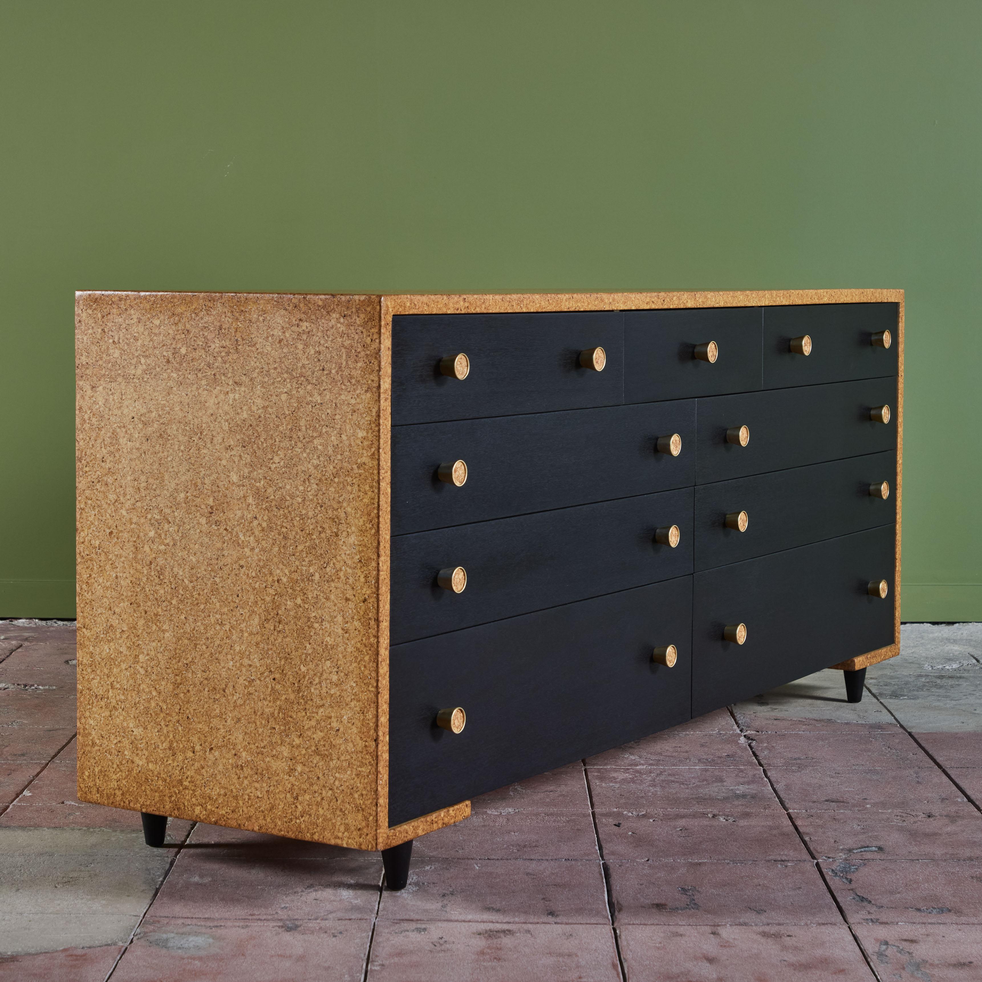 American Paul Frankl Cork Dresser for Johnson Furniture Co. For Sale