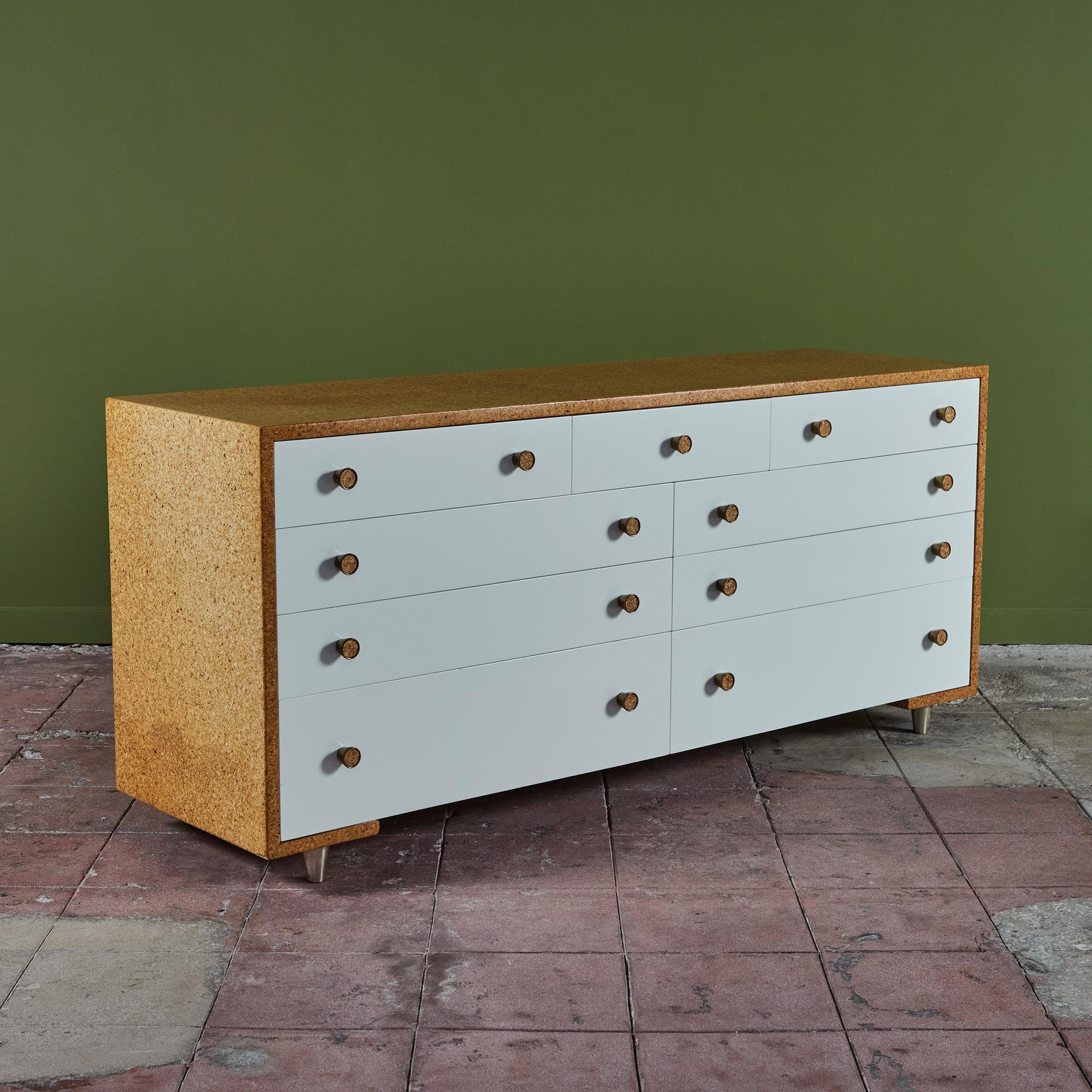 American Paul Frankl Cork Dresser for Johnson Furniture Co. For Sale