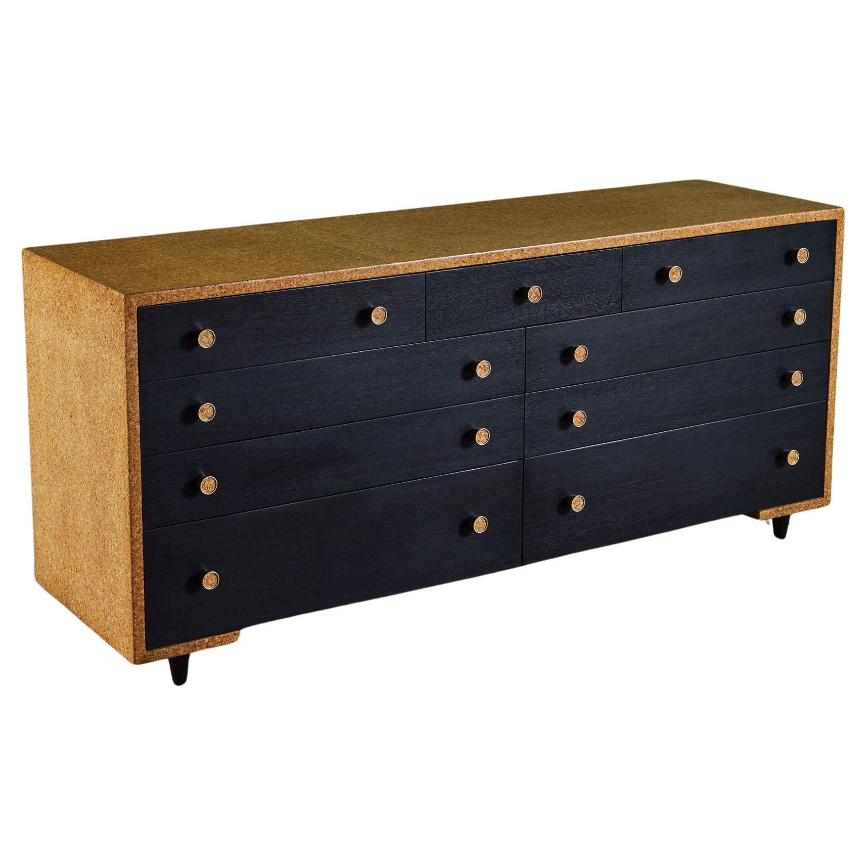 Paul Frankl Cork Dresser for Johnson Furniture Co. For Sale