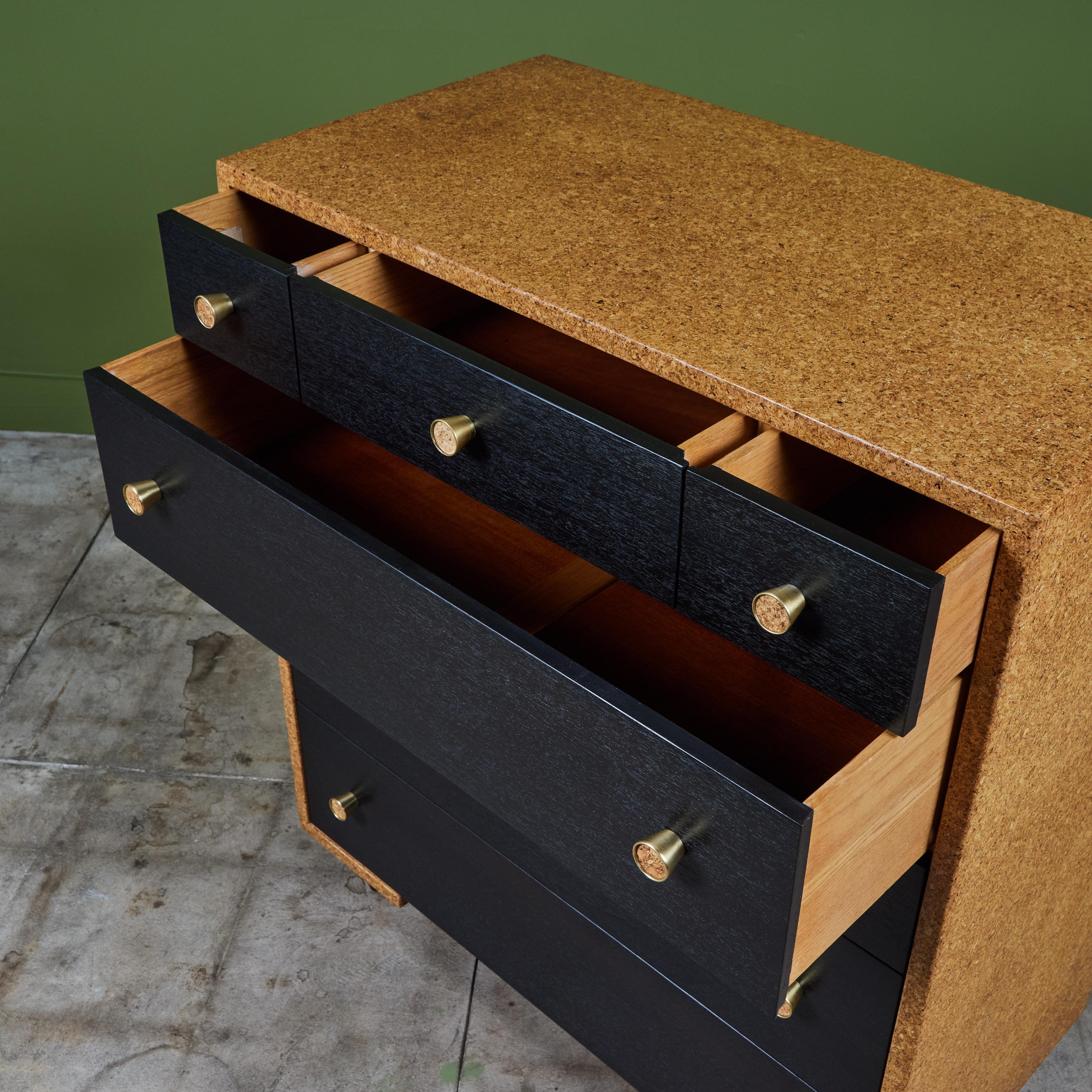 Paul Frankl Cork Highboy Dresser for Johnson Furniture Co. For Sale 3