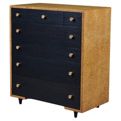 Paul Frankl Cork Highboy Dresser per Johnson Furniture Co.