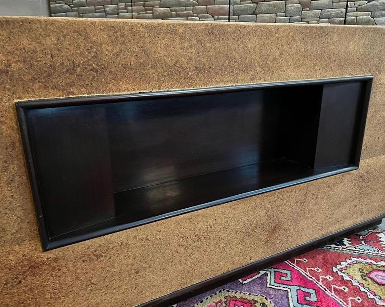20th Century Paul Frankl Cork Mahogany Desk, Circa 1940s