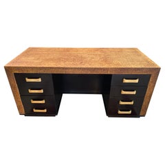 Paul Frankl Cork Mahogany Desk, Circa 1940s