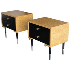 Paul Frankl Cork Nightstands for Johnson Furniture, circa 1955