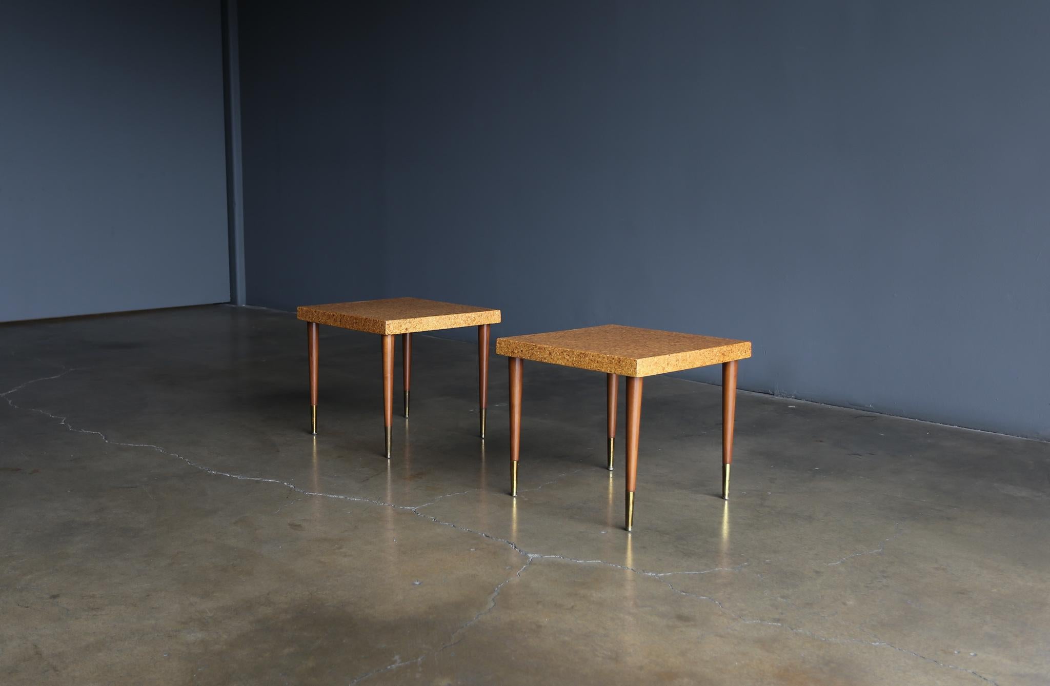 Paul Frankl Cork Side Tables for Johnson Furniture Company, circa 1950 5