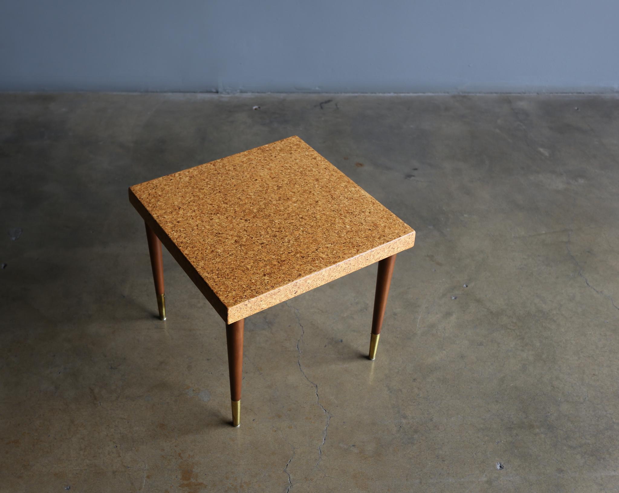20th Century Paul Frankl Cork Side Tables for Johnson Furniture Company, circa 1950