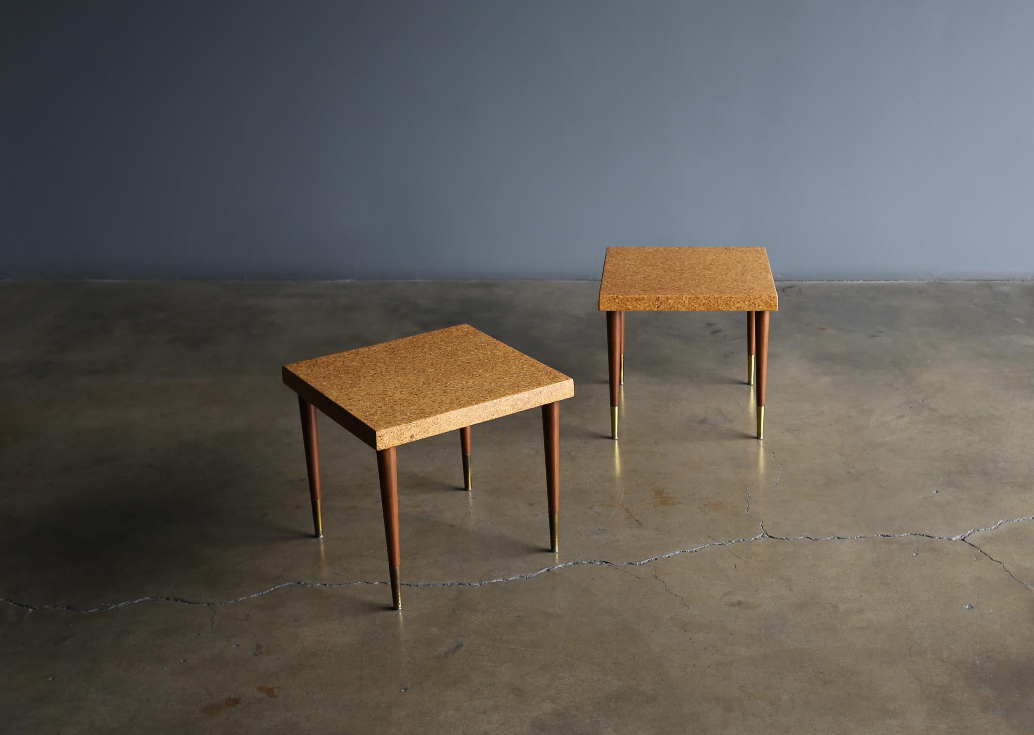 Paul Frankl Cork Side Tables for Johnson Furniture Company, circa 1950 2