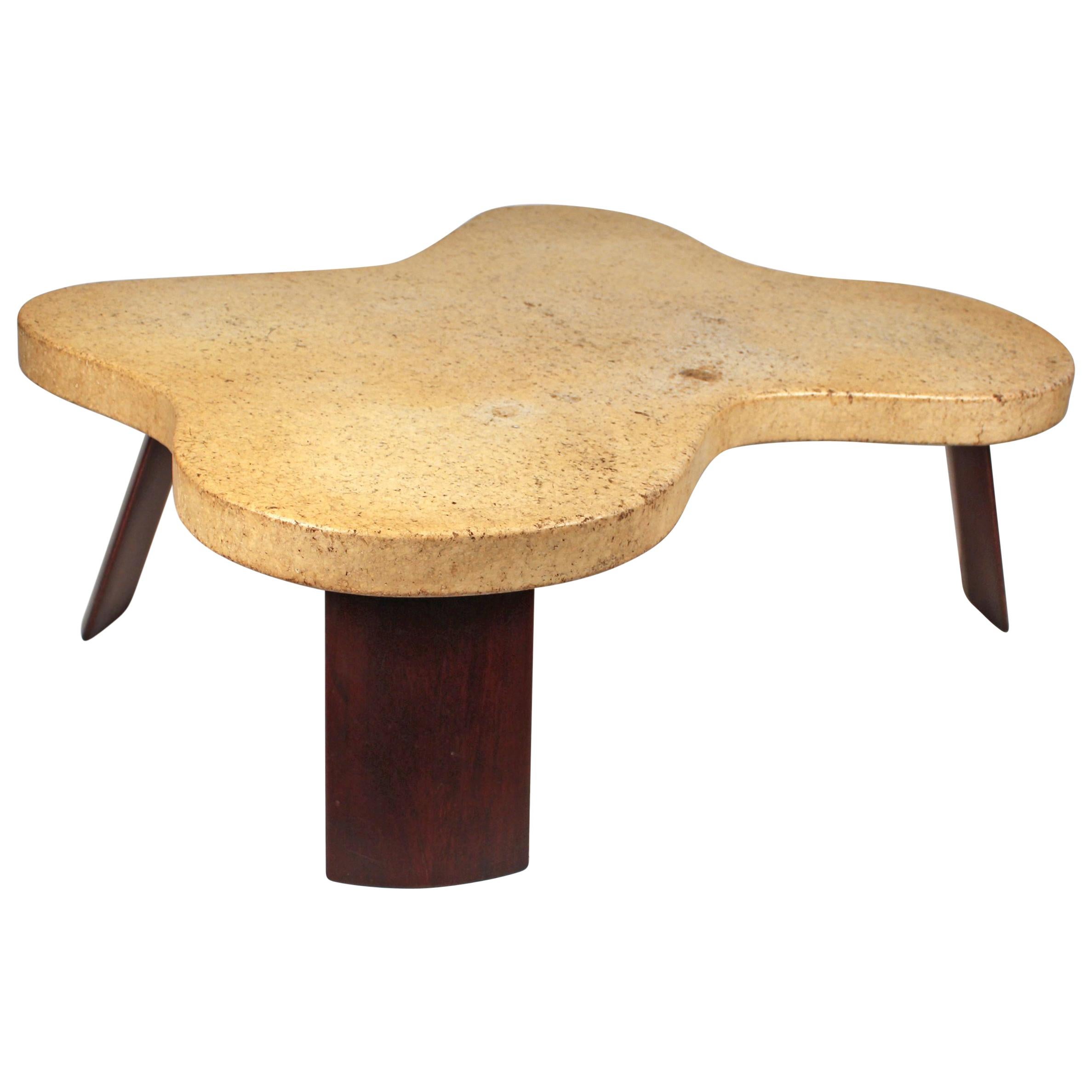 Paul Frankl Cork Top Amoeba Coffee Table for Johnson Furniture