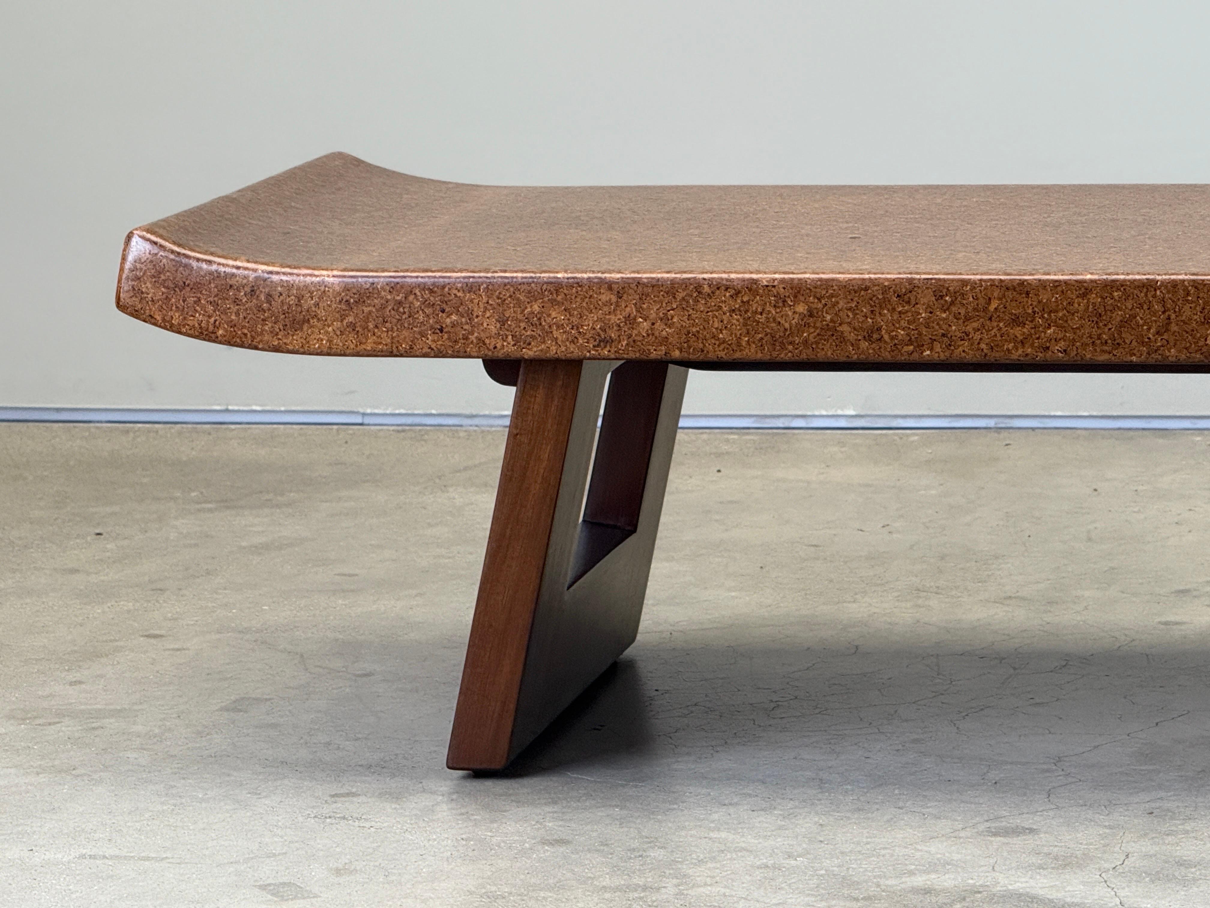 Paul Frankl Korkplatte Bank (Mitte des 20. Jahrhunderts) im Angebot