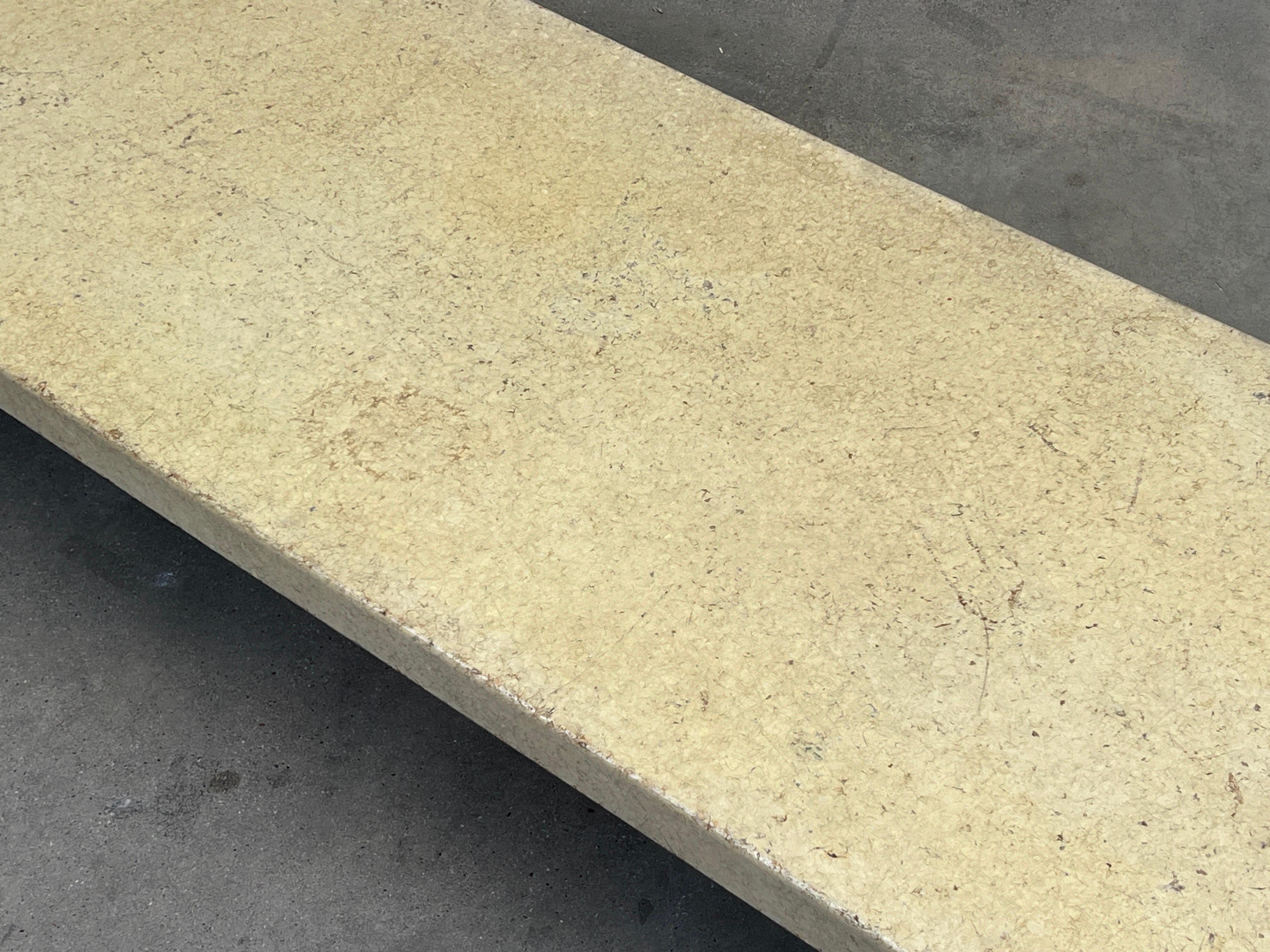 Paul Frankl Cork Top Coffee Table / Bench For Sale 6