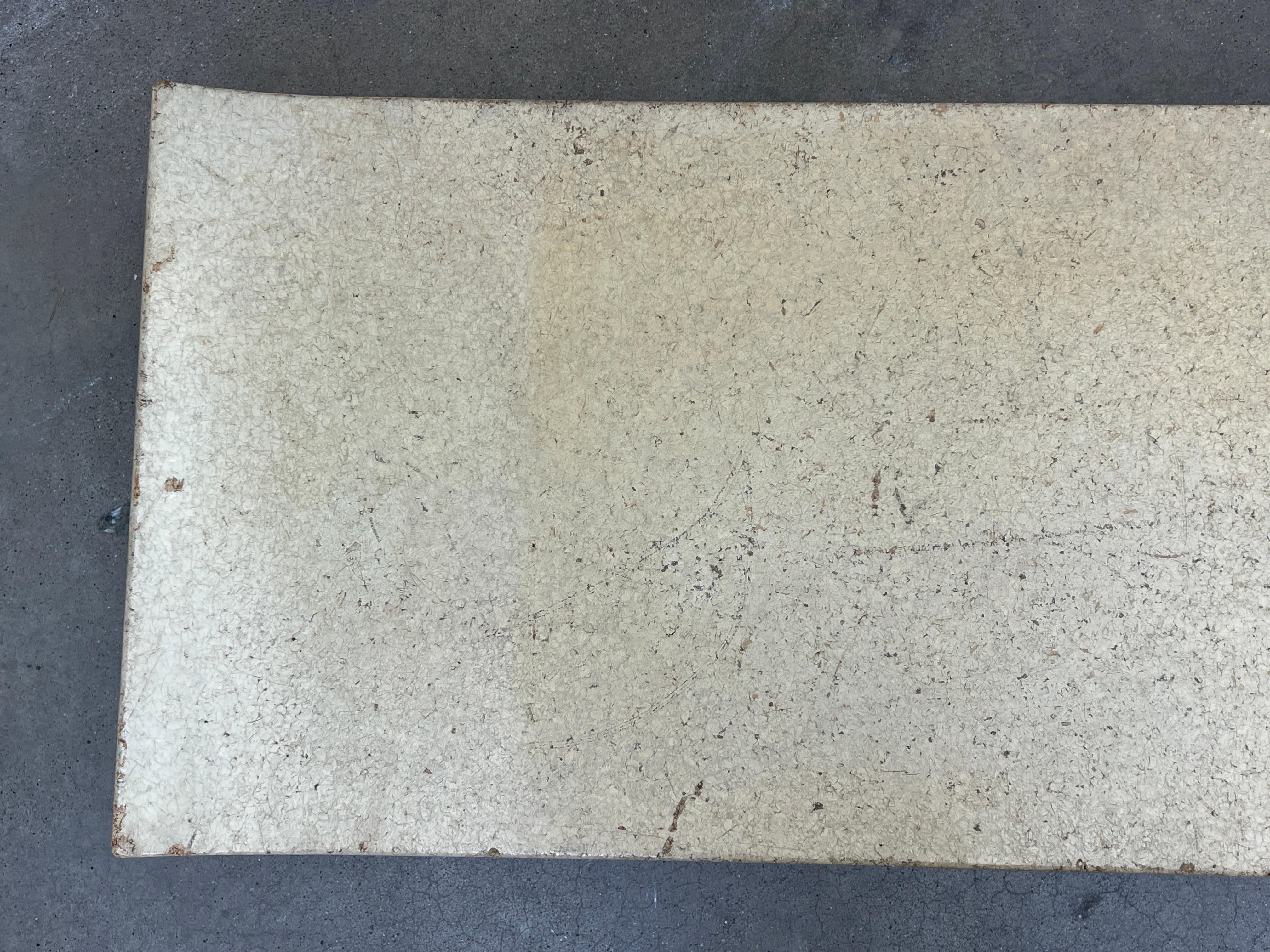 Paul Frankl Cork Top Coffee Table / Bench For Sale 12