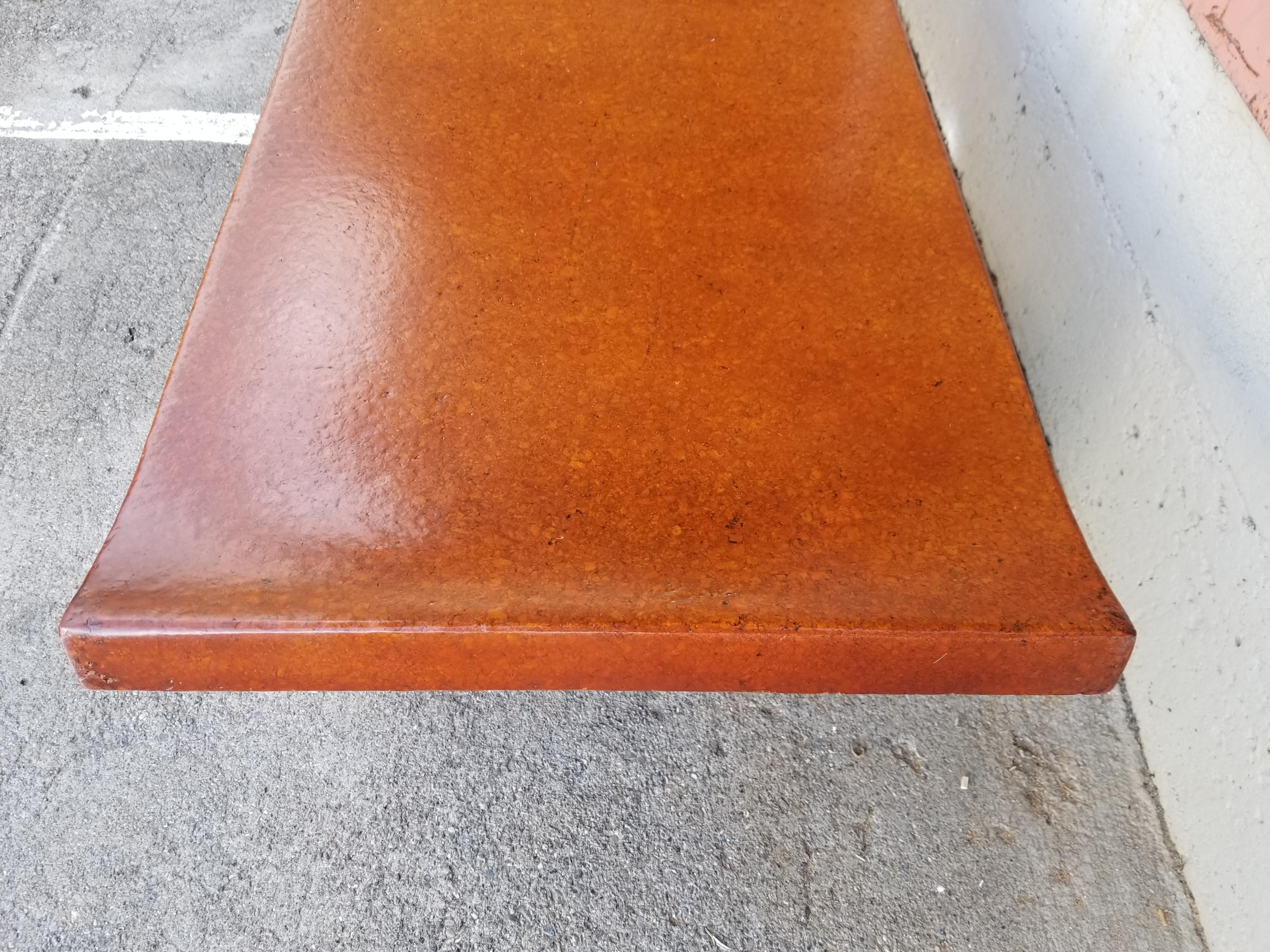 Paul Frankl Cork Top Coffee Table / Bench In Good Condition In Fulton, CA