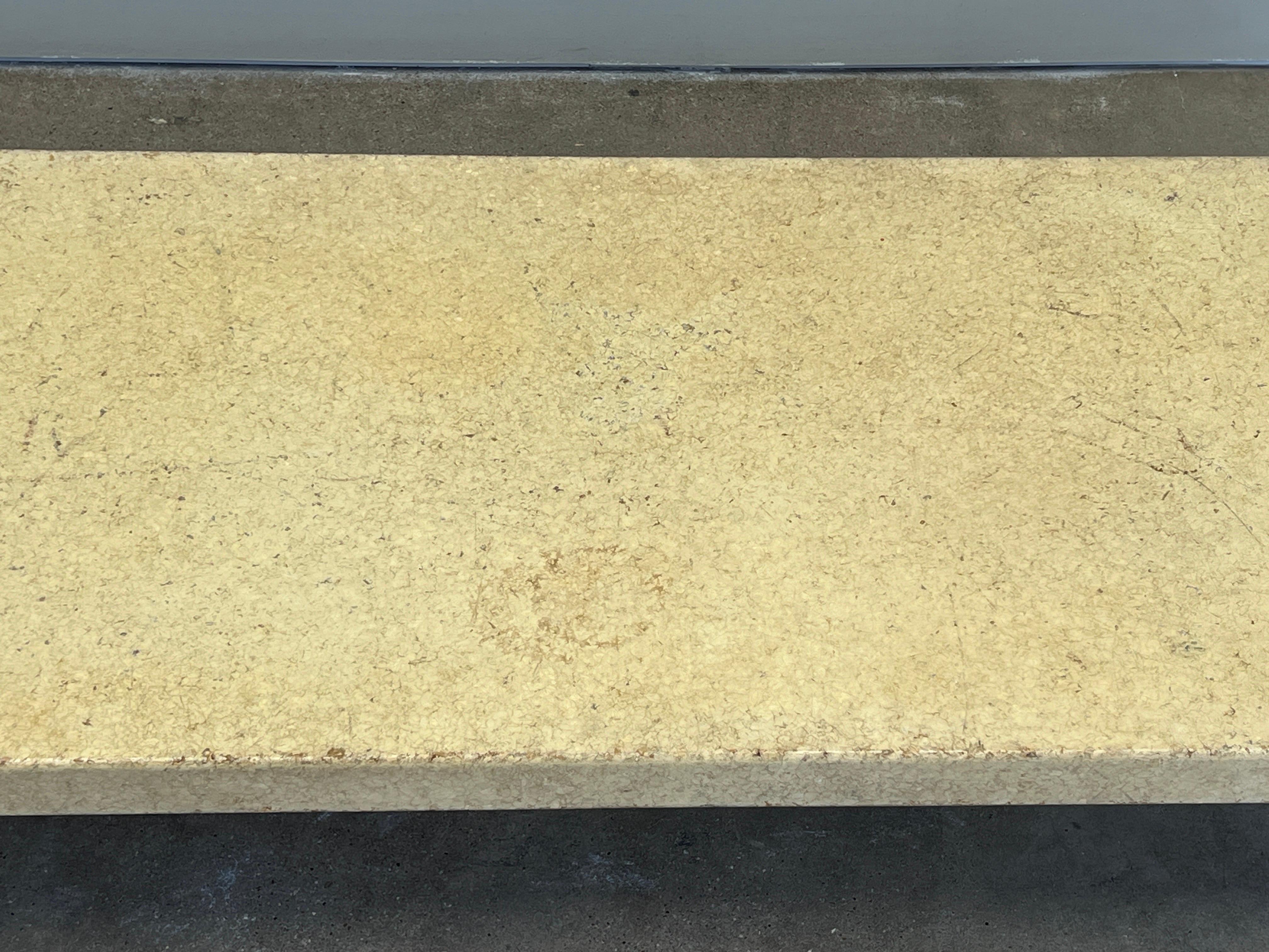 Paul Frankl Cork Top Coffee Table / Bench For Sale 3