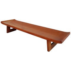 Vintage Paul Frankl Cork Top Coffee Table / Bench