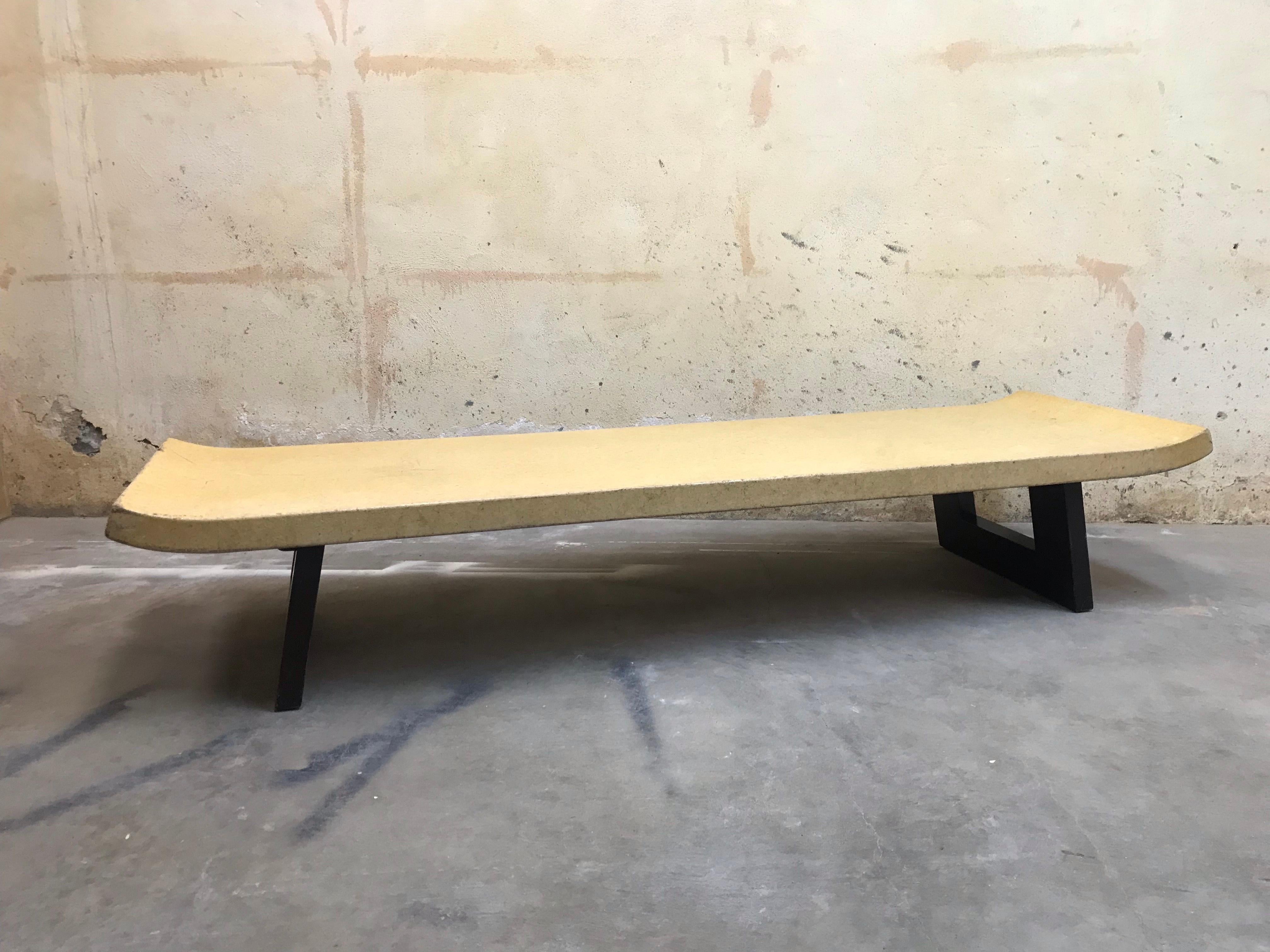 Mid-Century Modern Paul Frankl Cork Top Coffee Table for Johnson Furniture Co., circa 1950 For Sale