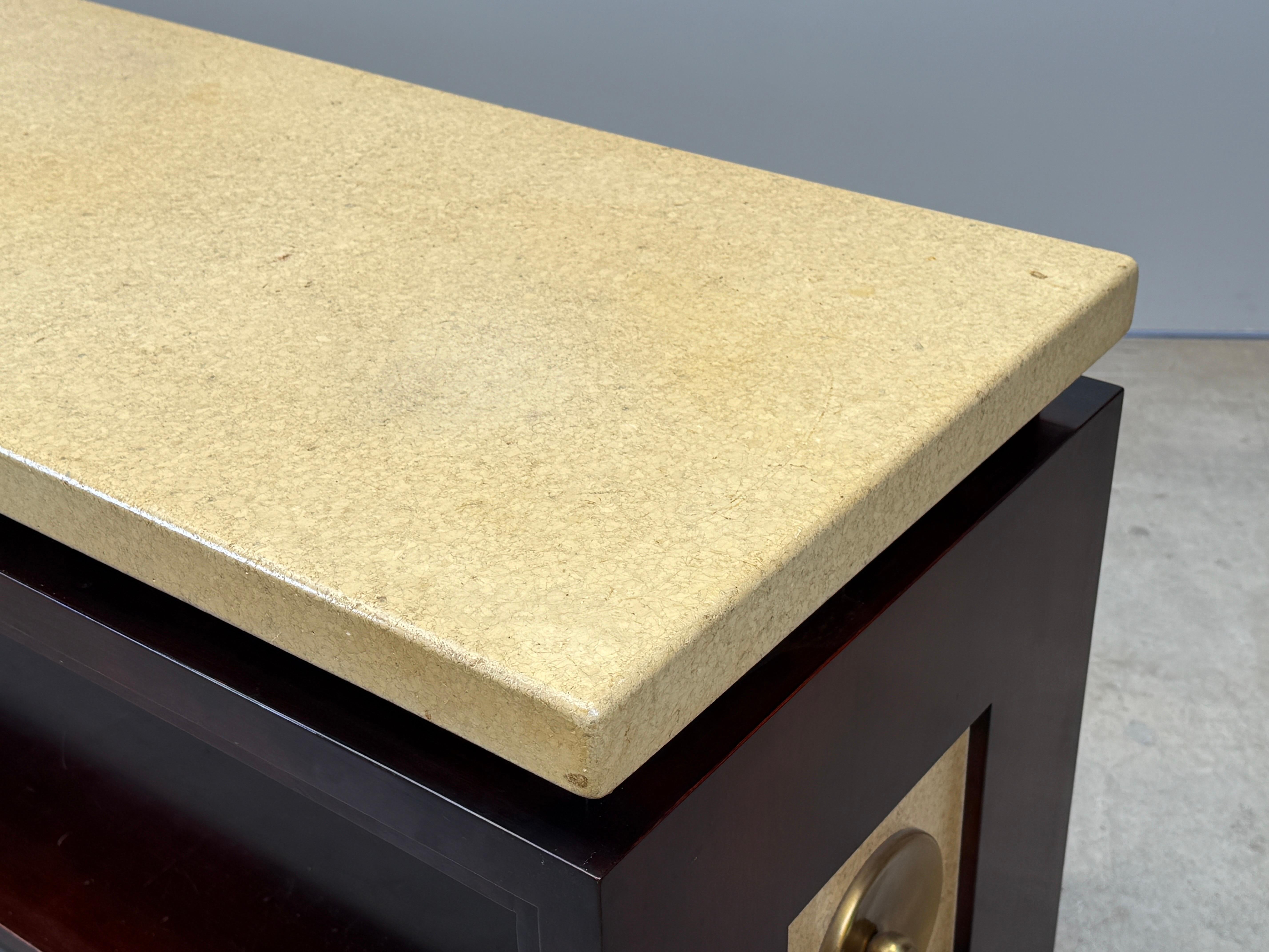 Paul Frankl Cork Top Console Table For Sale 7