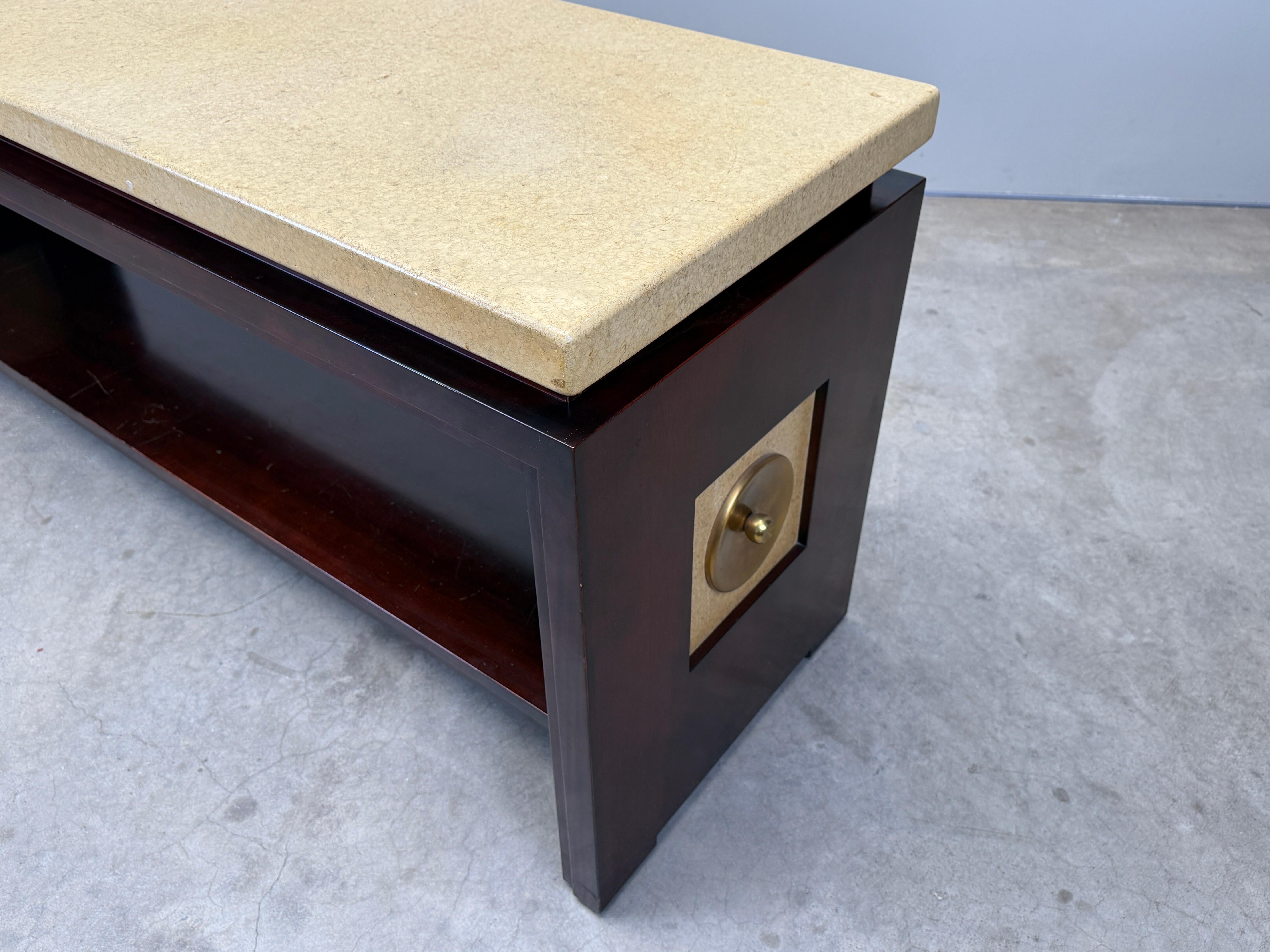 Paul Frankl Cork Top Console Table For Sale 8