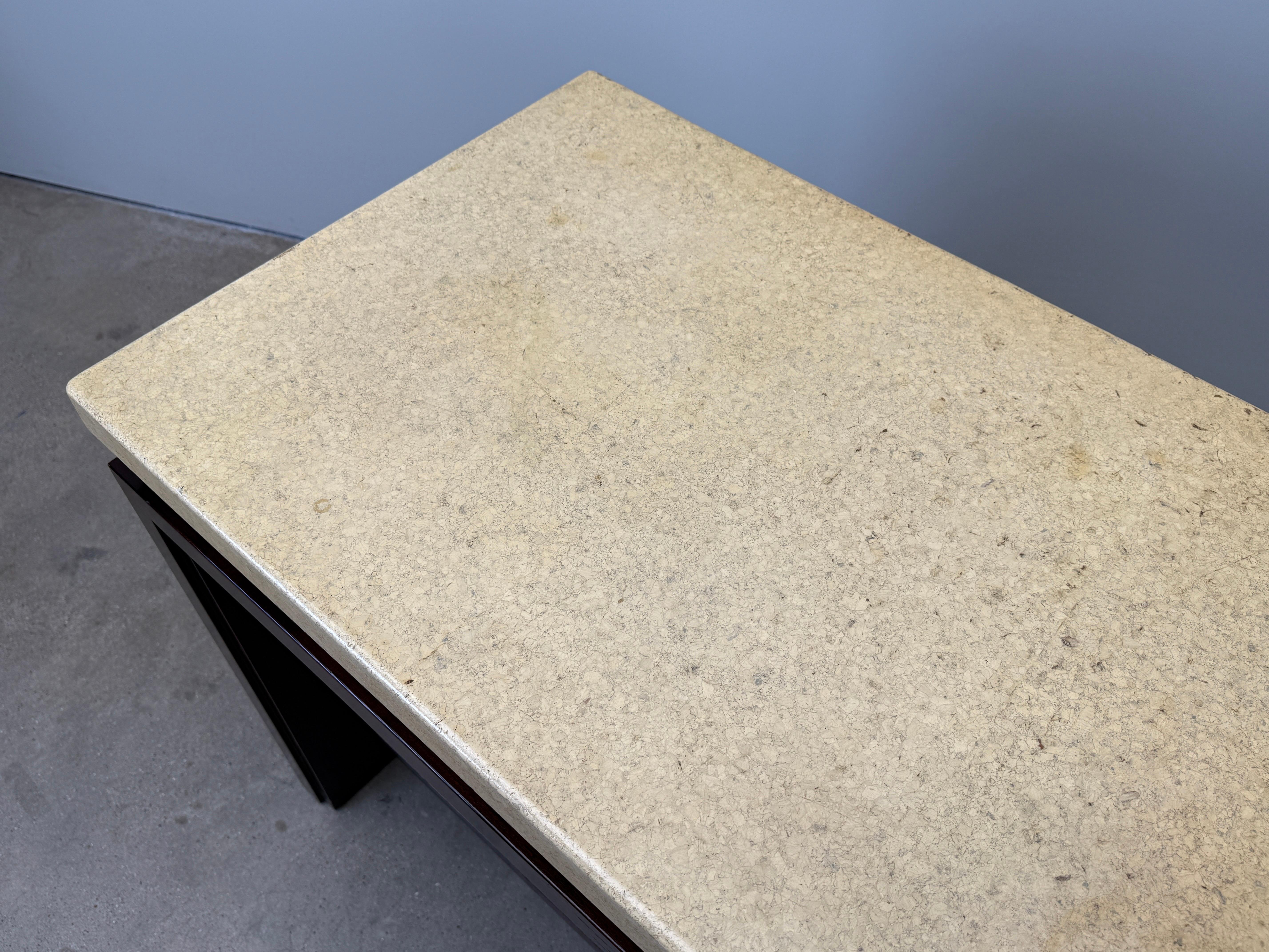 Paul Frankl Cork Top Console Table For Sale 9