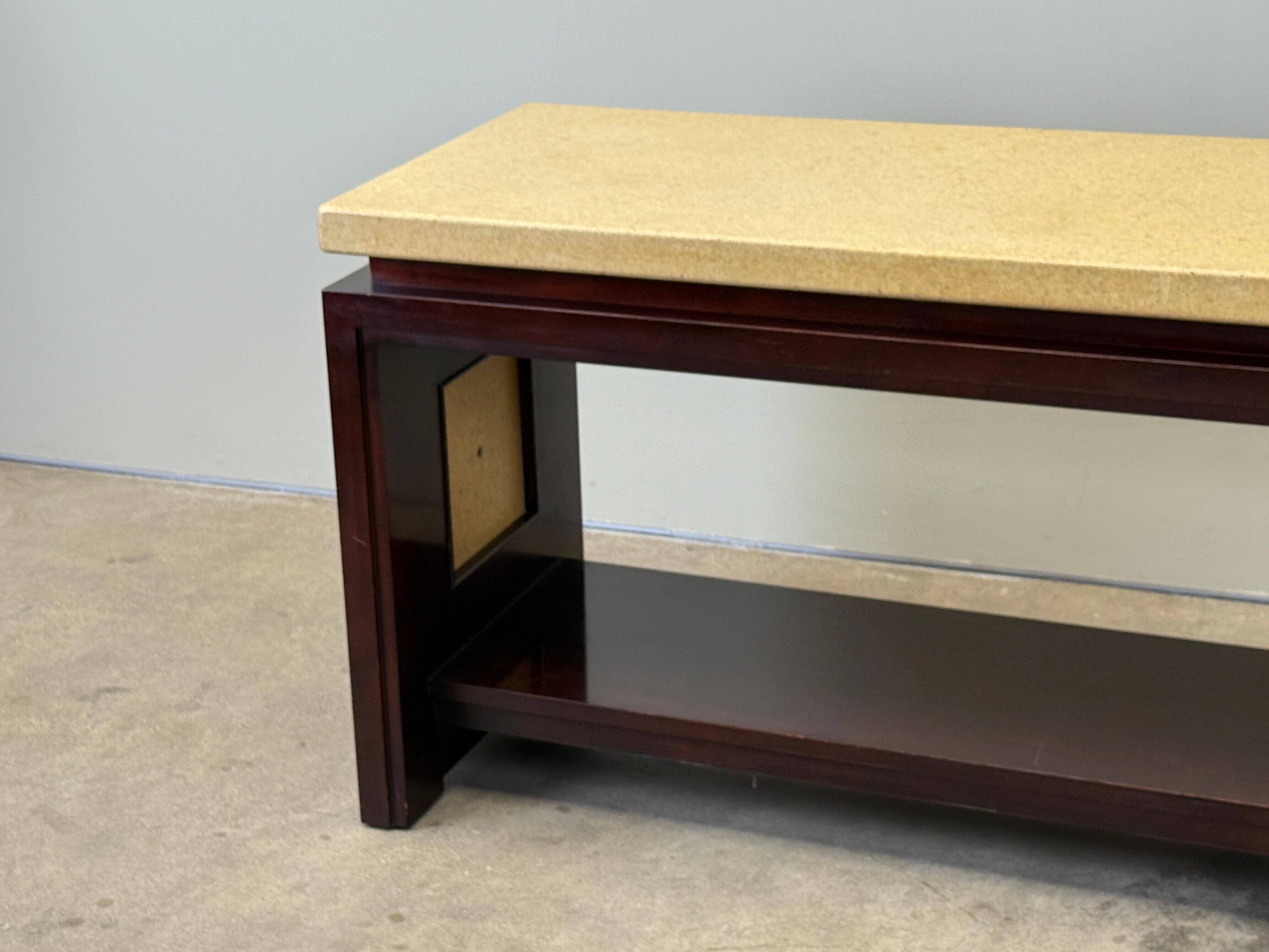 Paul Frankl Cork Top Console Table For Sale 10