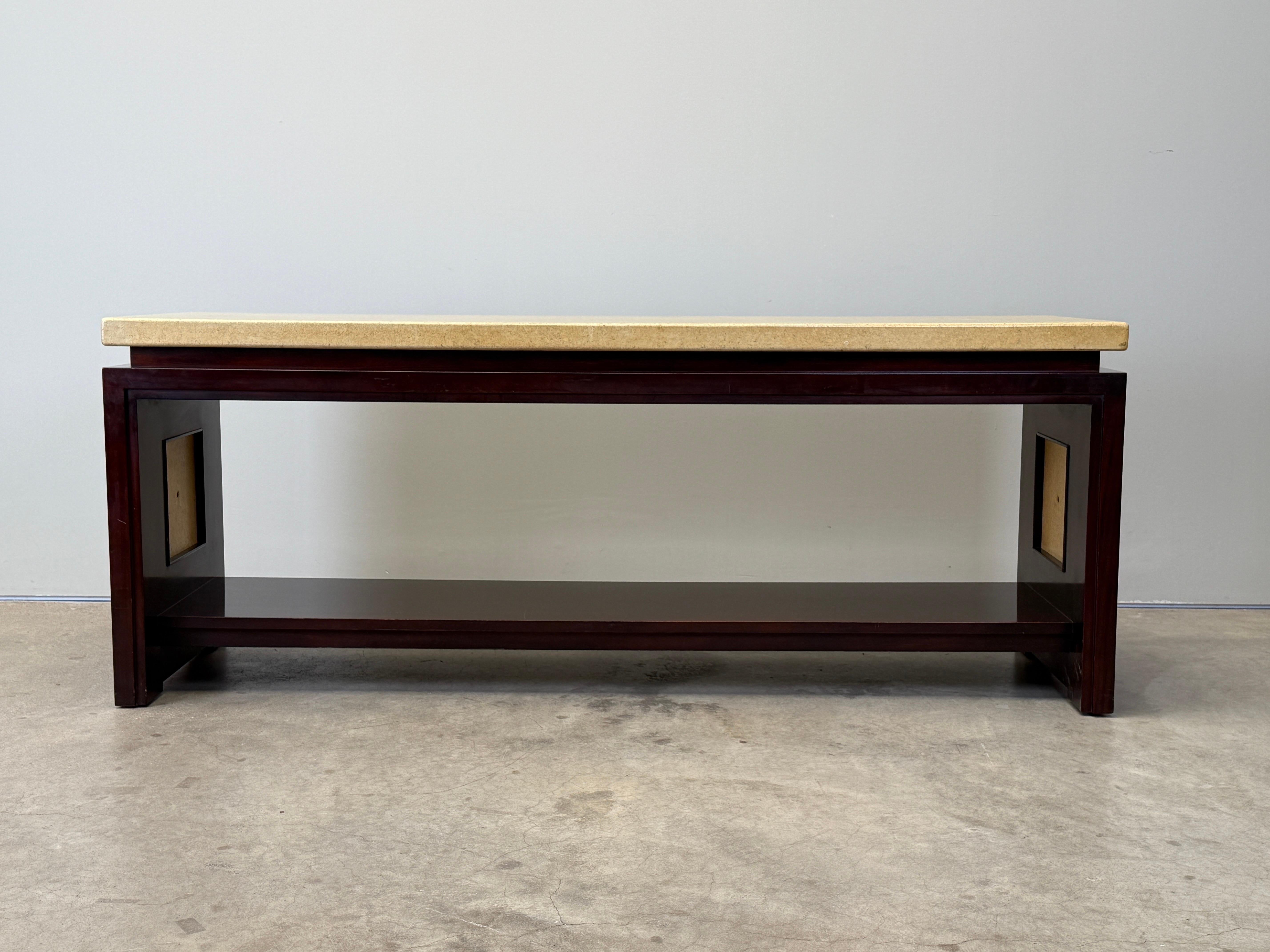Paul Frankl Cork Top Console Table For Sale 11