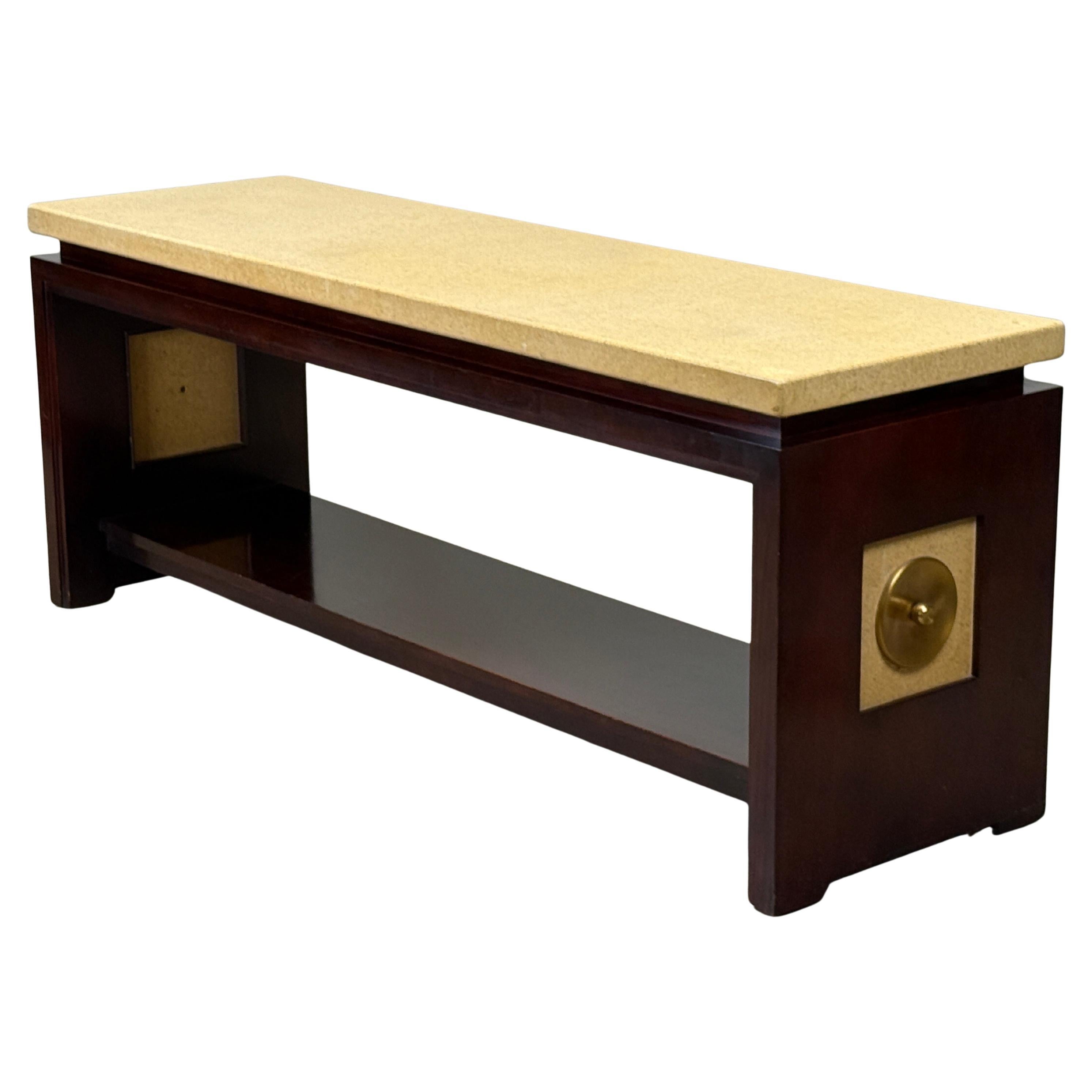 Paul Frankl Cork Top Console Table For Sale
