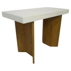 Used Paul Frankl Cork Top Console Table model # 5008 for Johnson Bros. 