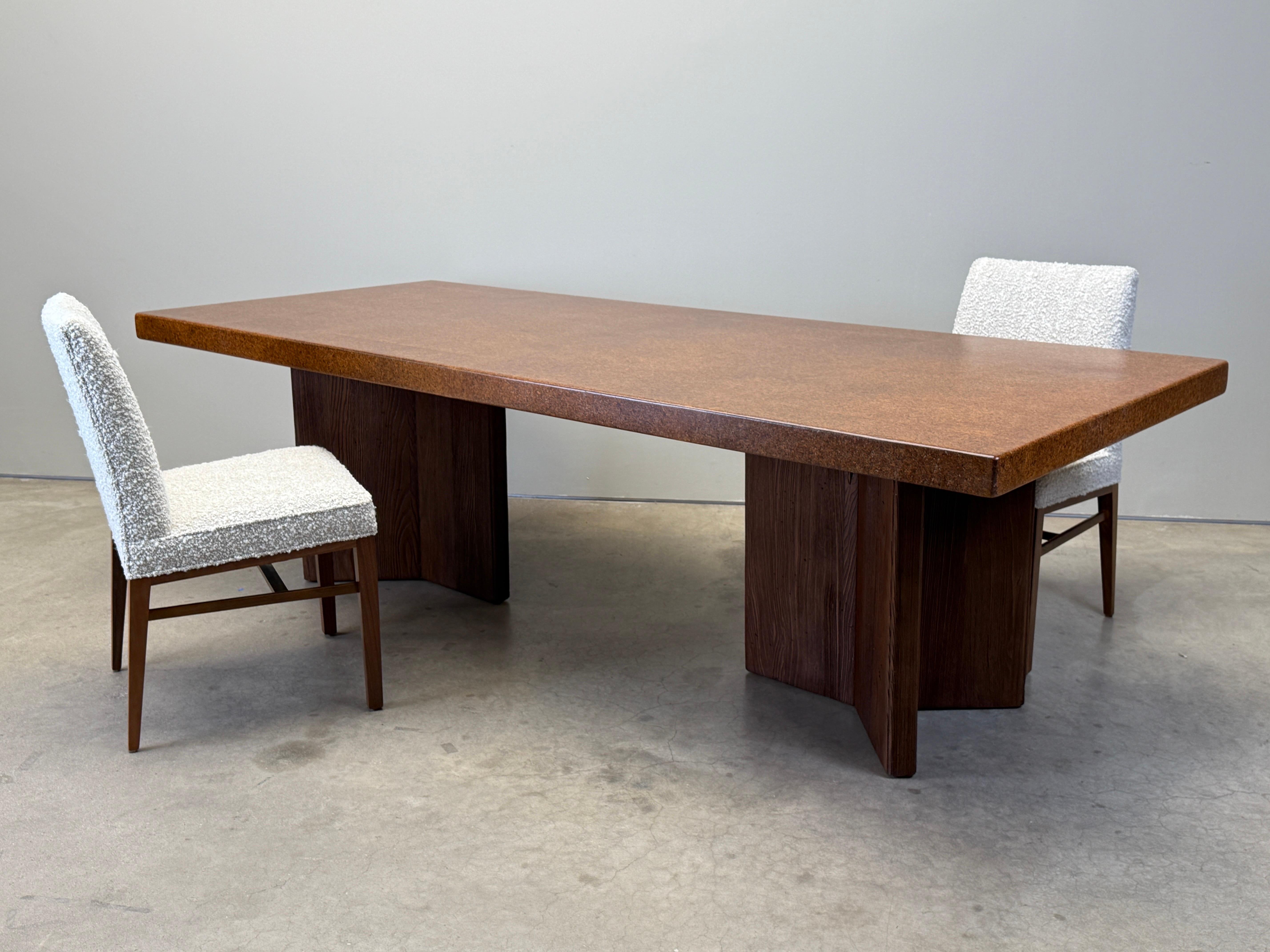 Paul Frankl Cork Top Dining Table In Good Condition For Sale In Dallas, TX