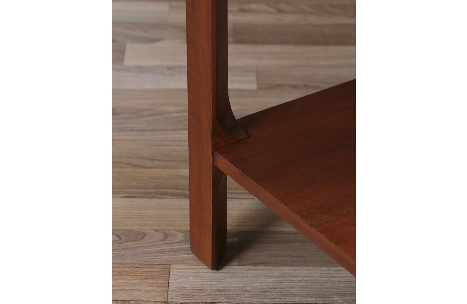 Paul Frankl Cork Top Two-Tier Side Table for Johnson Furniture For Sale 1