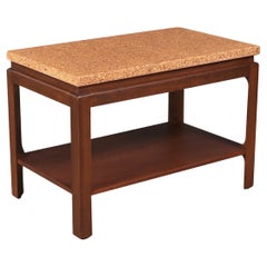Paul Frankl Cork Top Two-Tier Side Table for Johnson Furniture