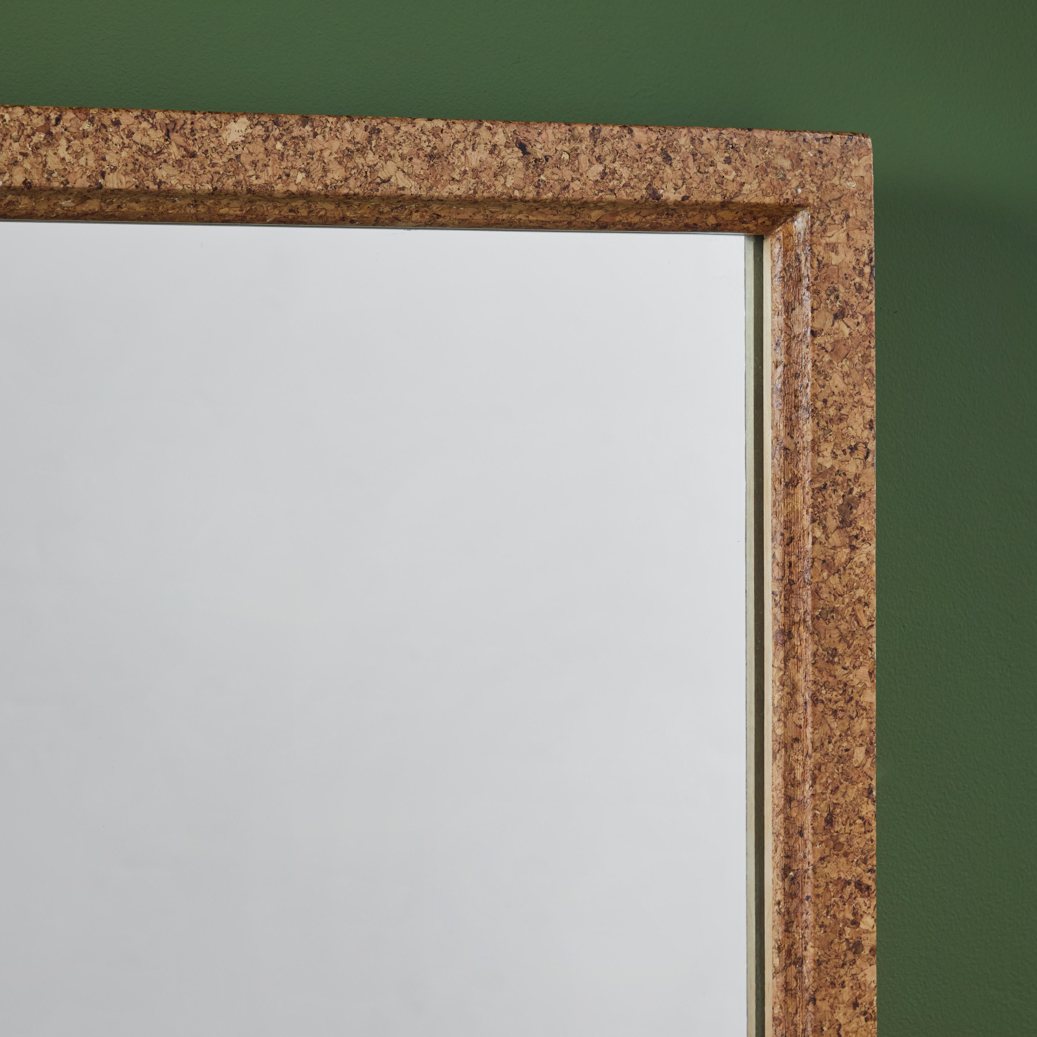 American Paul Frankl Cork Wall Mirror for Johnson Furniture Co For Sale
