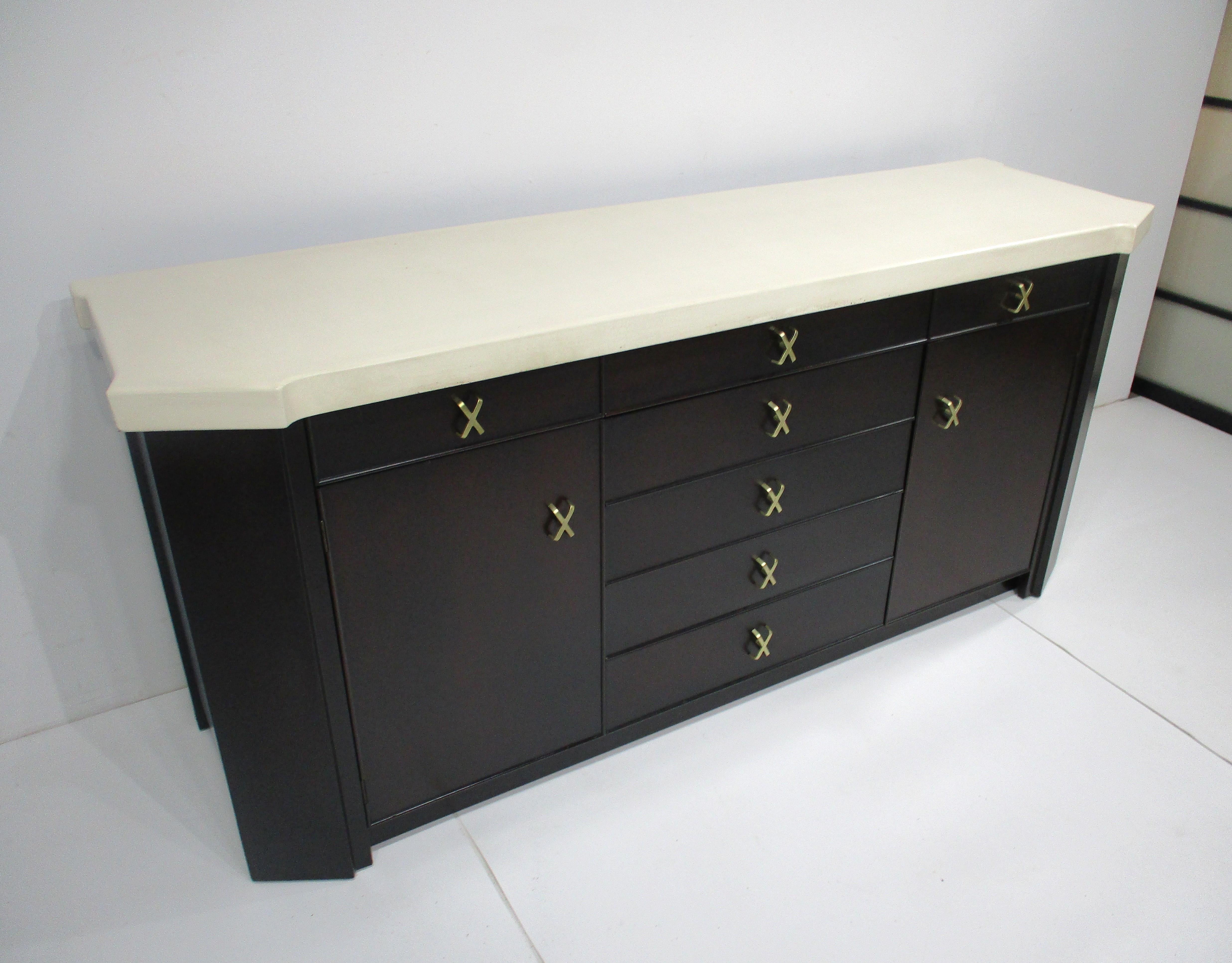 American Paul Frankl Corked Topped Sideboard / Chest for Johnson Bros. For Sale